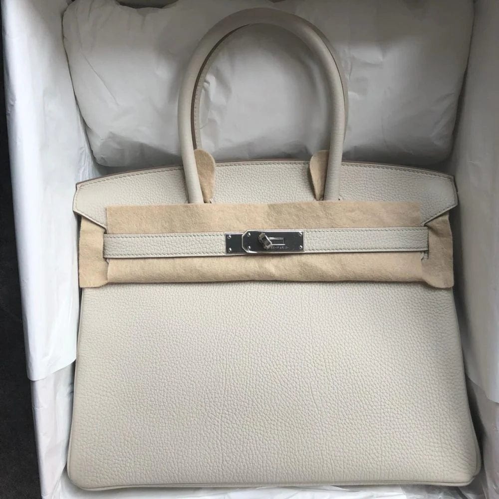 Hermès **Hermes Birkin 30 Beton Togo PHW #U SKCB-135138