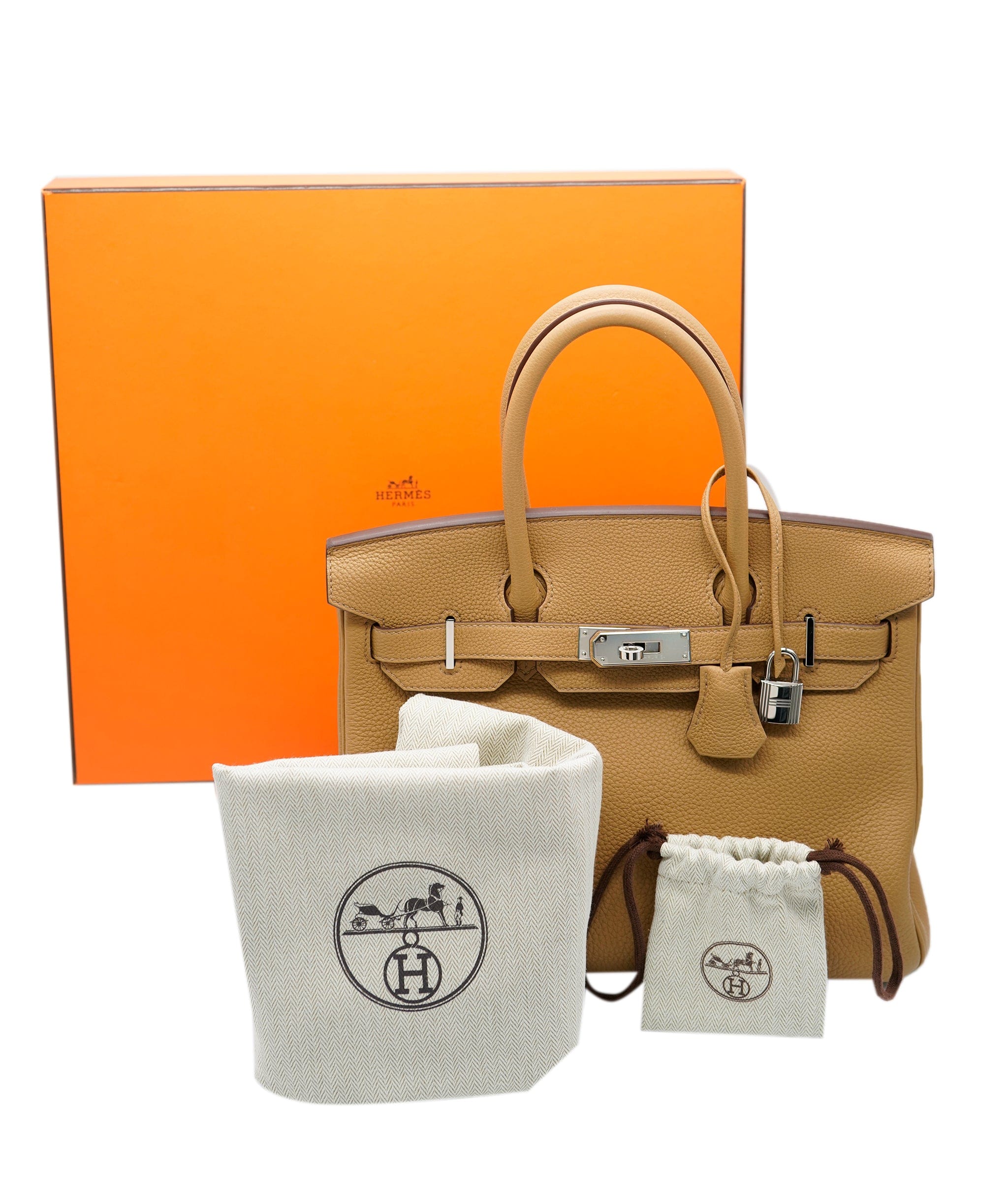 Hermès Hermes Birkin 30 Biscuit Togo with PHW  ALC1253