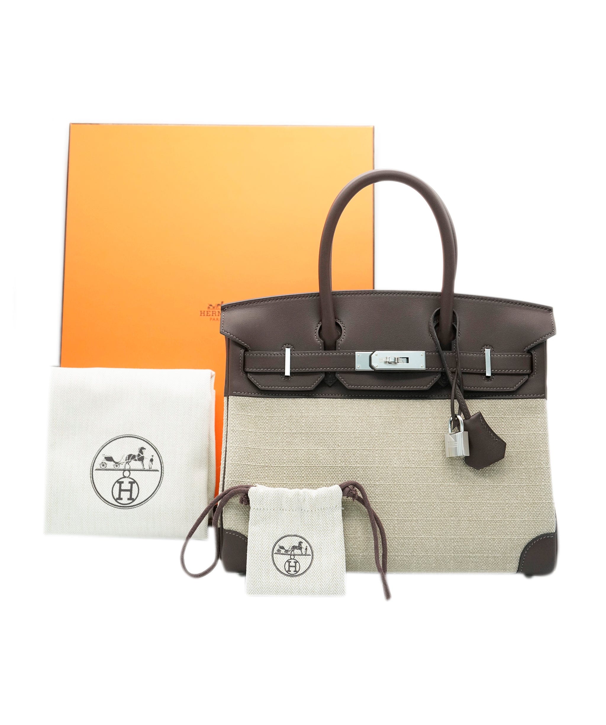 Hermès Hermes Birkin 30 Bivouac Canvas With Brown Swift Leather BNIB 2024 Stamp ALC1790