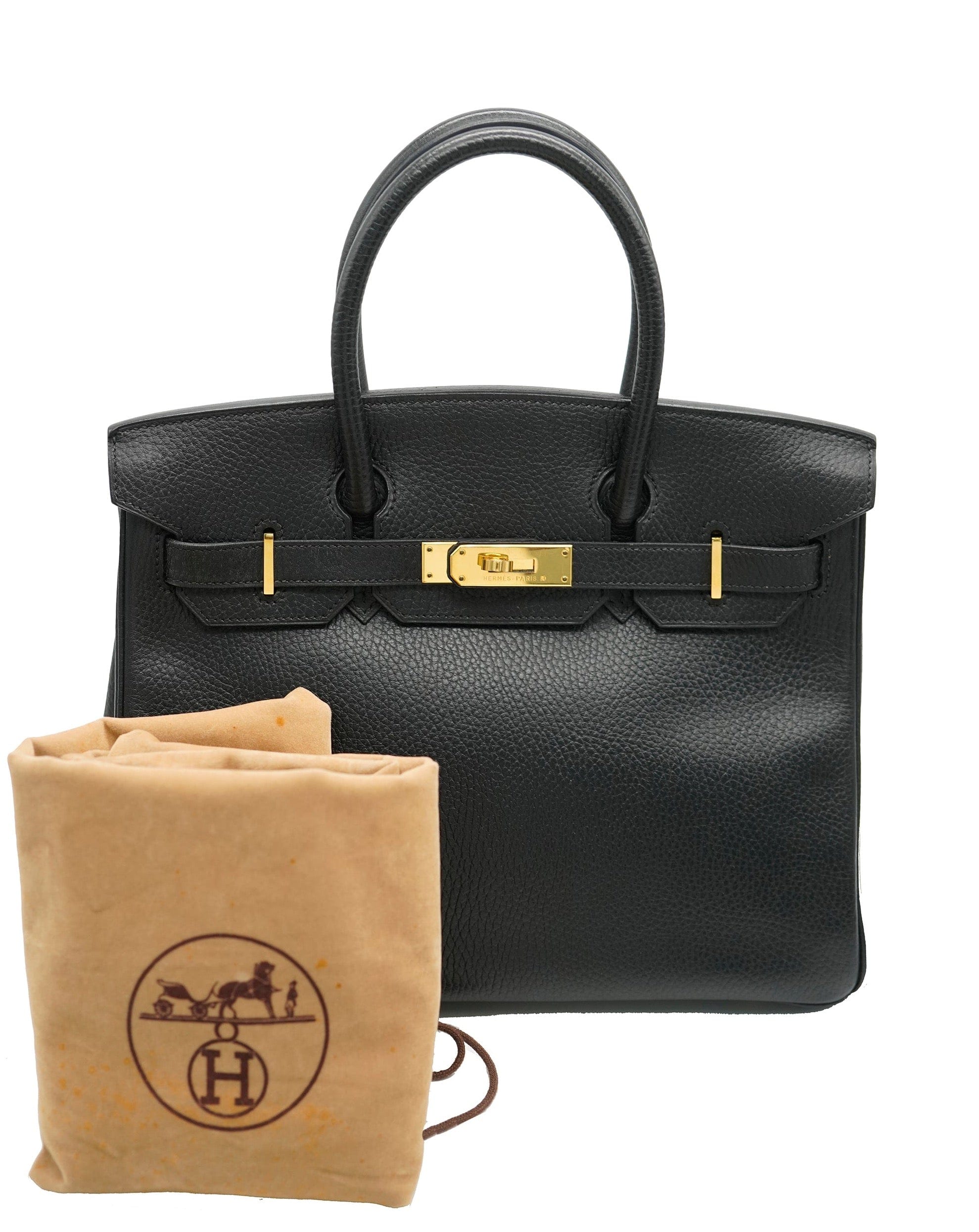 Hermès Hermes Birkin 30 Black Ardennes Leather GHW ASC5010