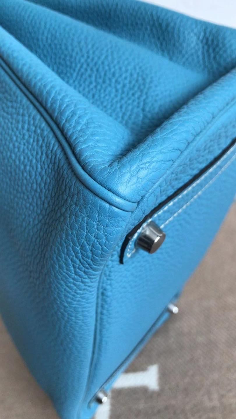 Hermès Hermes Birkin 30 blue jean togo phw E stamp full set with copy receipt no Box  ASC5247