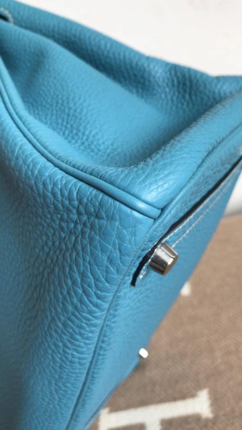 Hermès Hermes Birkin 30 blue jean togo phw E stamp full set with copy receipt no Box  ASC5247