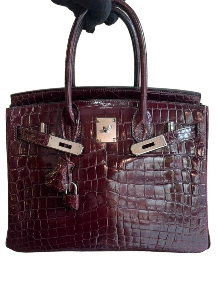 Hermès Hermès Birkin 30 Bordeaux Shiny Nilo PHW #M SKC1738