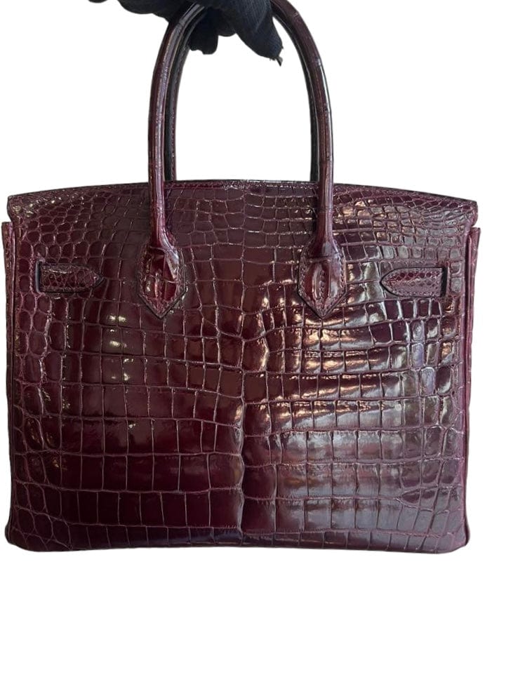 Hermès Hermès Birkin 30 Bordeaux Shiny Nilo PHW #M SKC1738