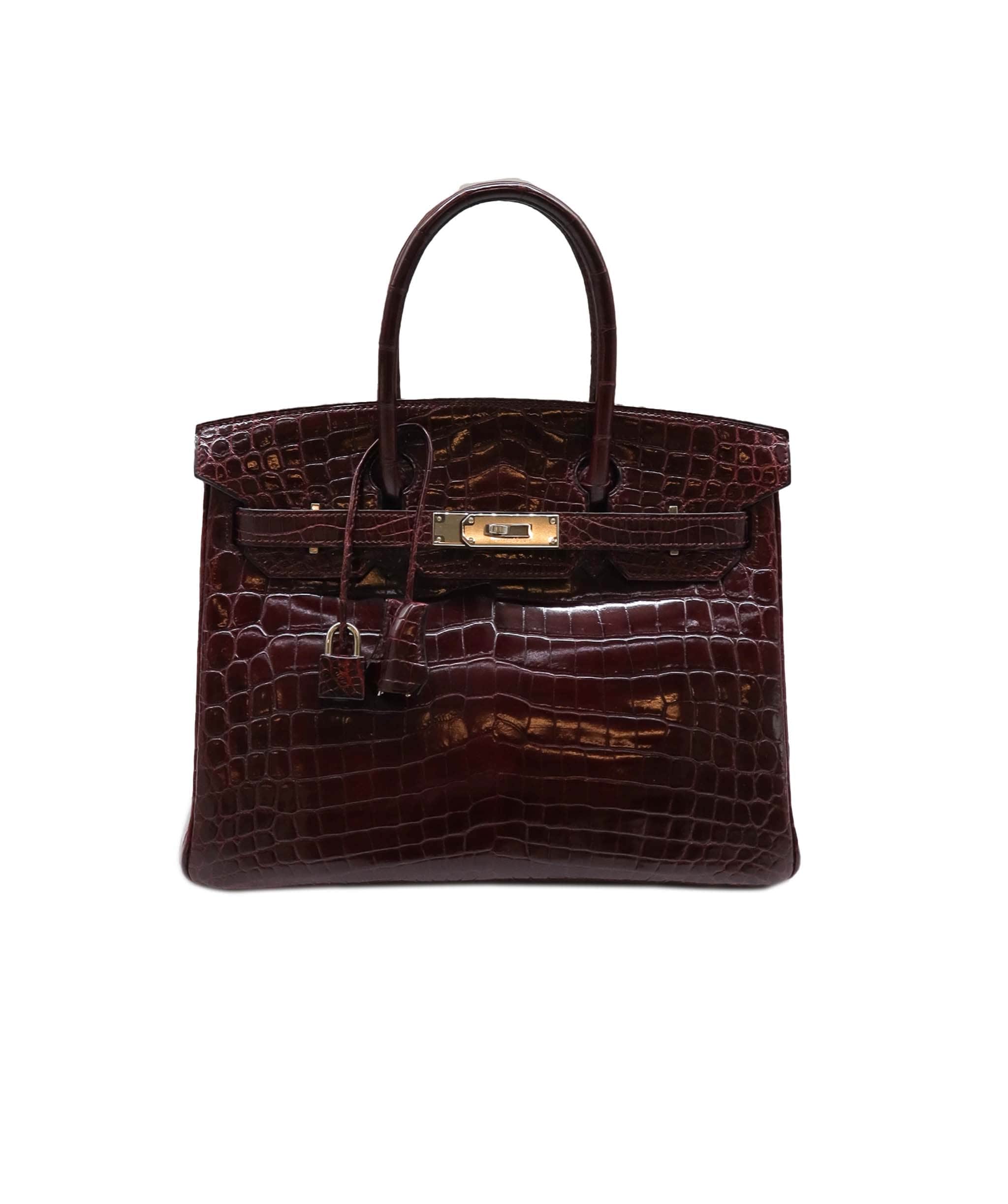 Hermès Hermès Birkin 30 Bordeaux Shiny Nilo PHW #M SKC1738