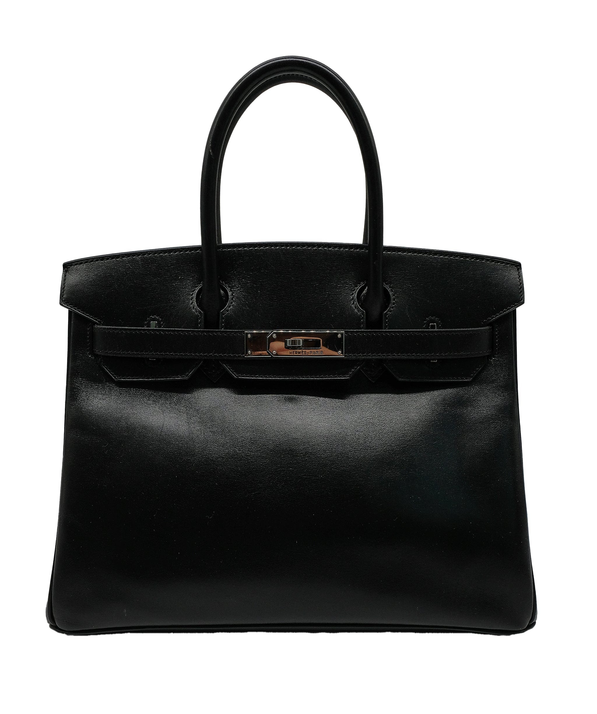 Hermès Hermes Birkin 30 Box Calf Ruthenium Hardware RJC3759