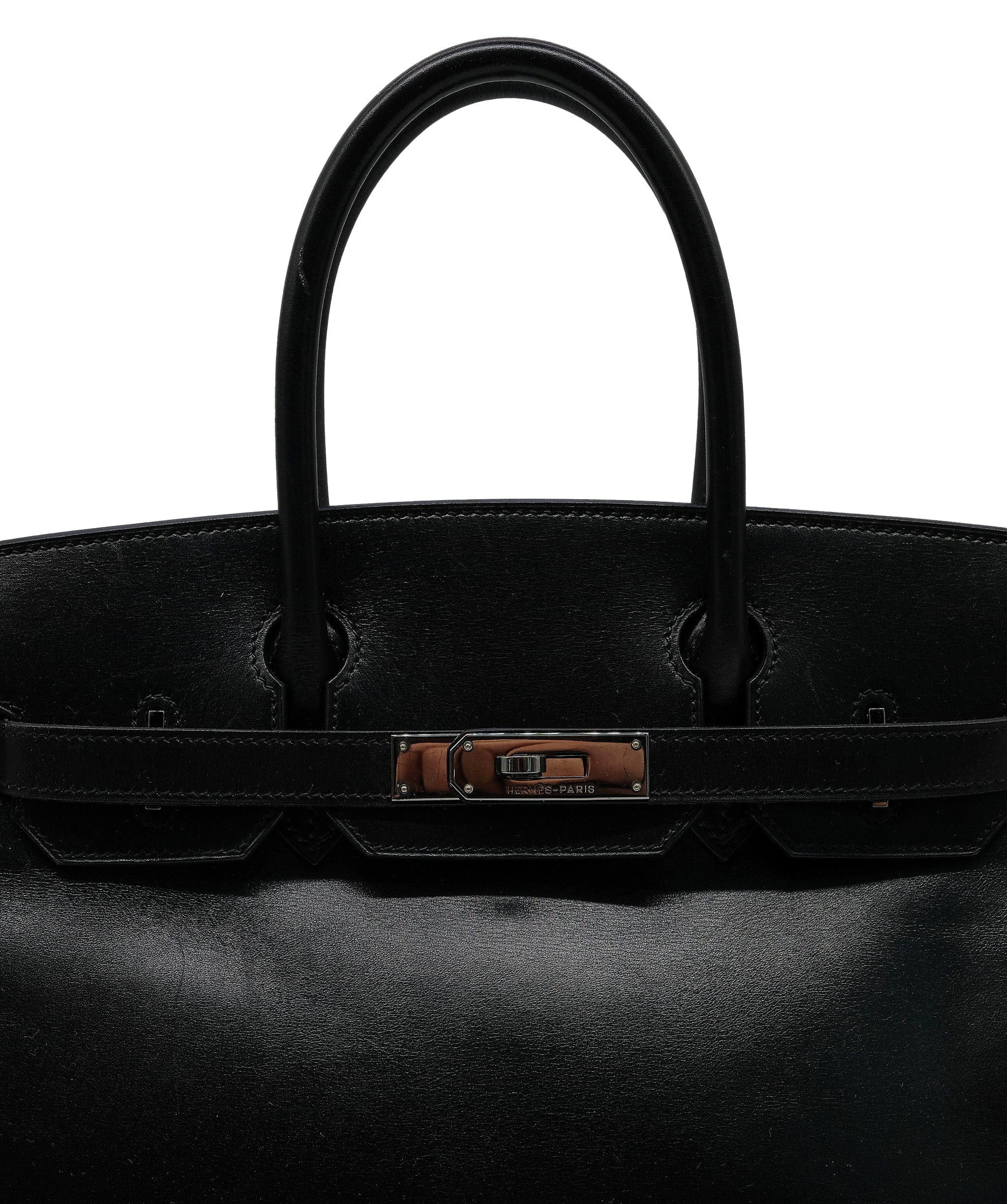 Hermès Hermes Birkin 30 Box Calf Ruthenium Hardware RJC3759