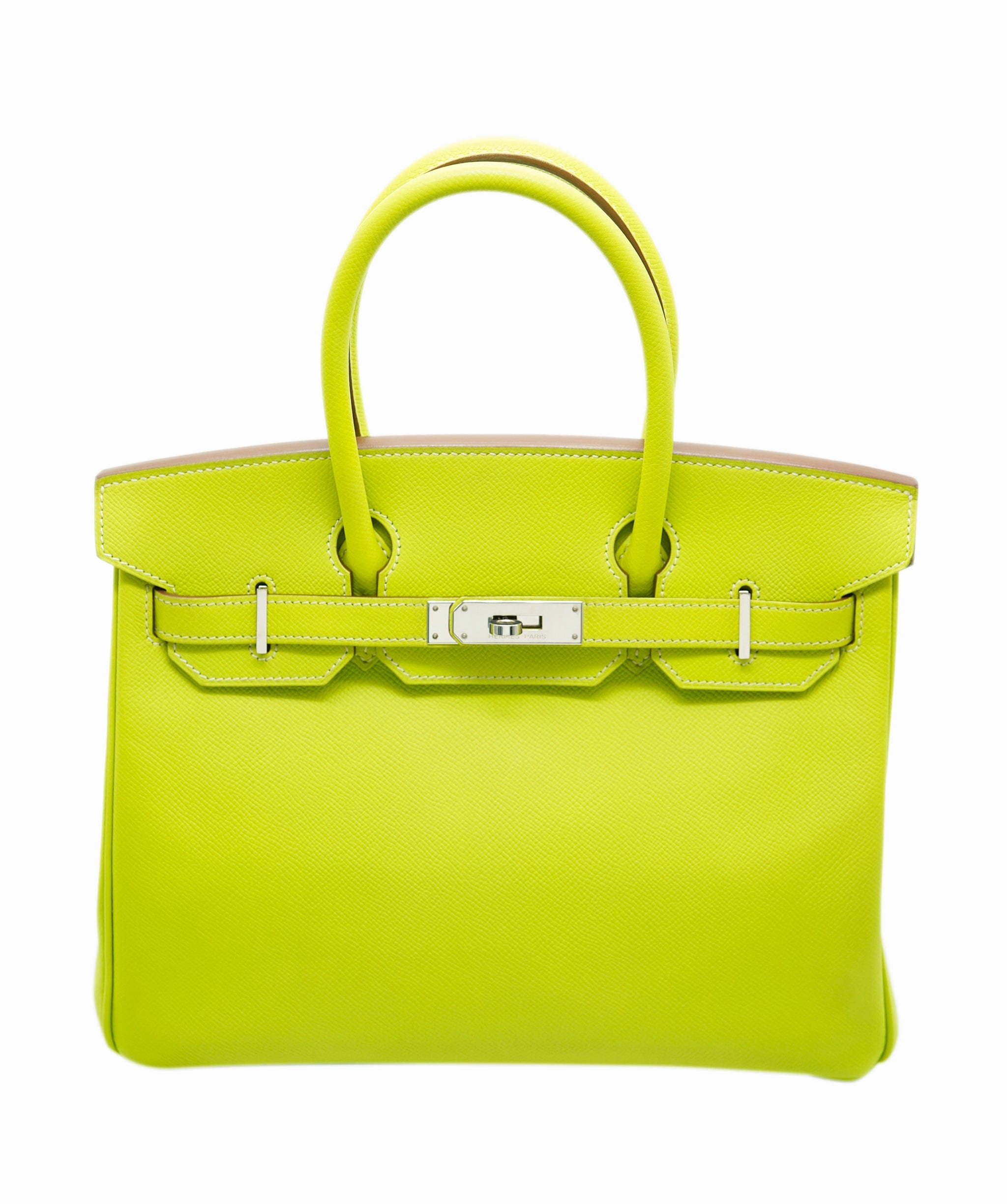 Hermès Hermès Birkin 30 Candy Kiwi / Lichen Epsom PHW #N ASL10621