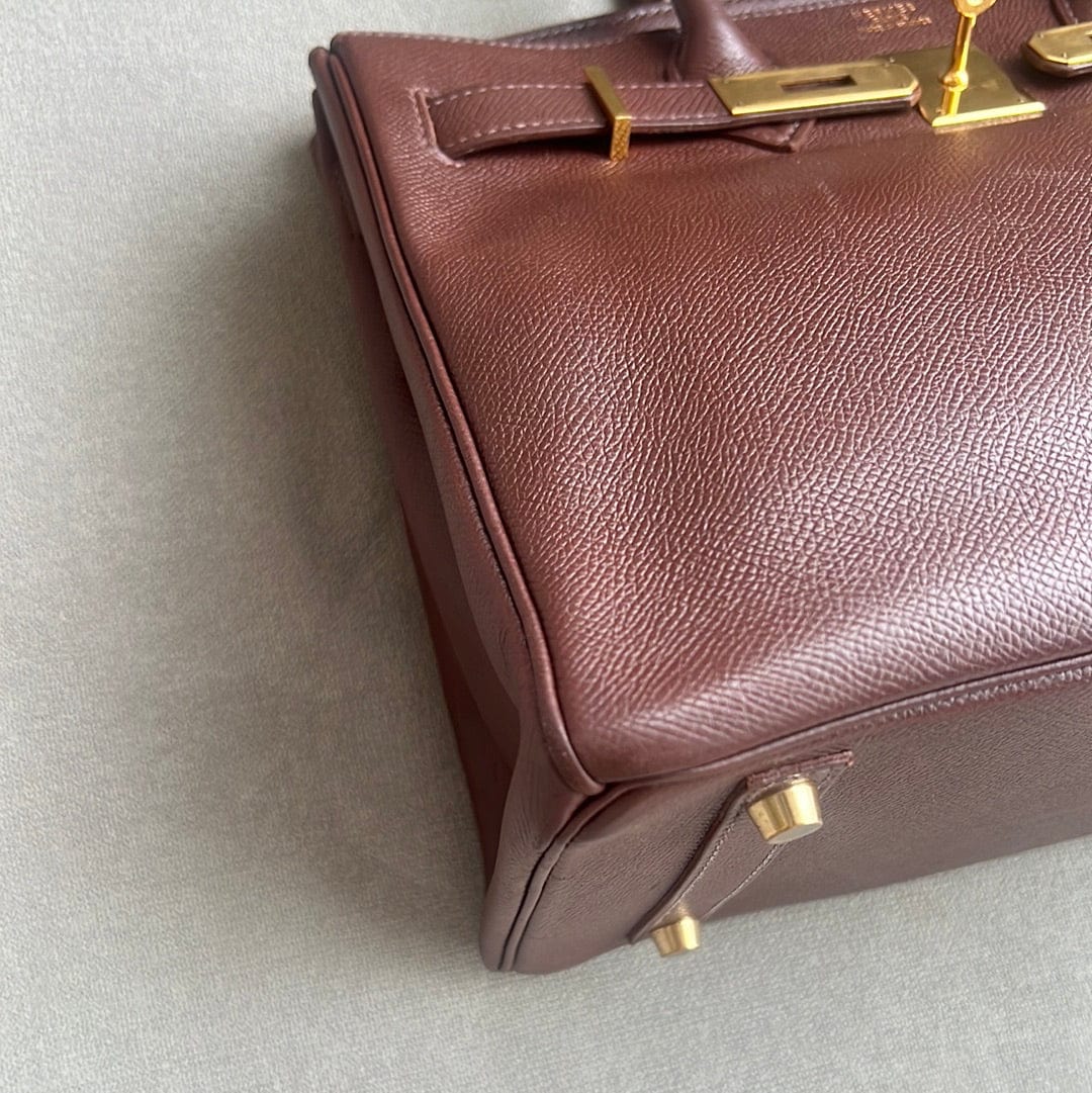 Hermès Hermes Birkin 30 Chocolate Courcheval GHW #A ASL8708