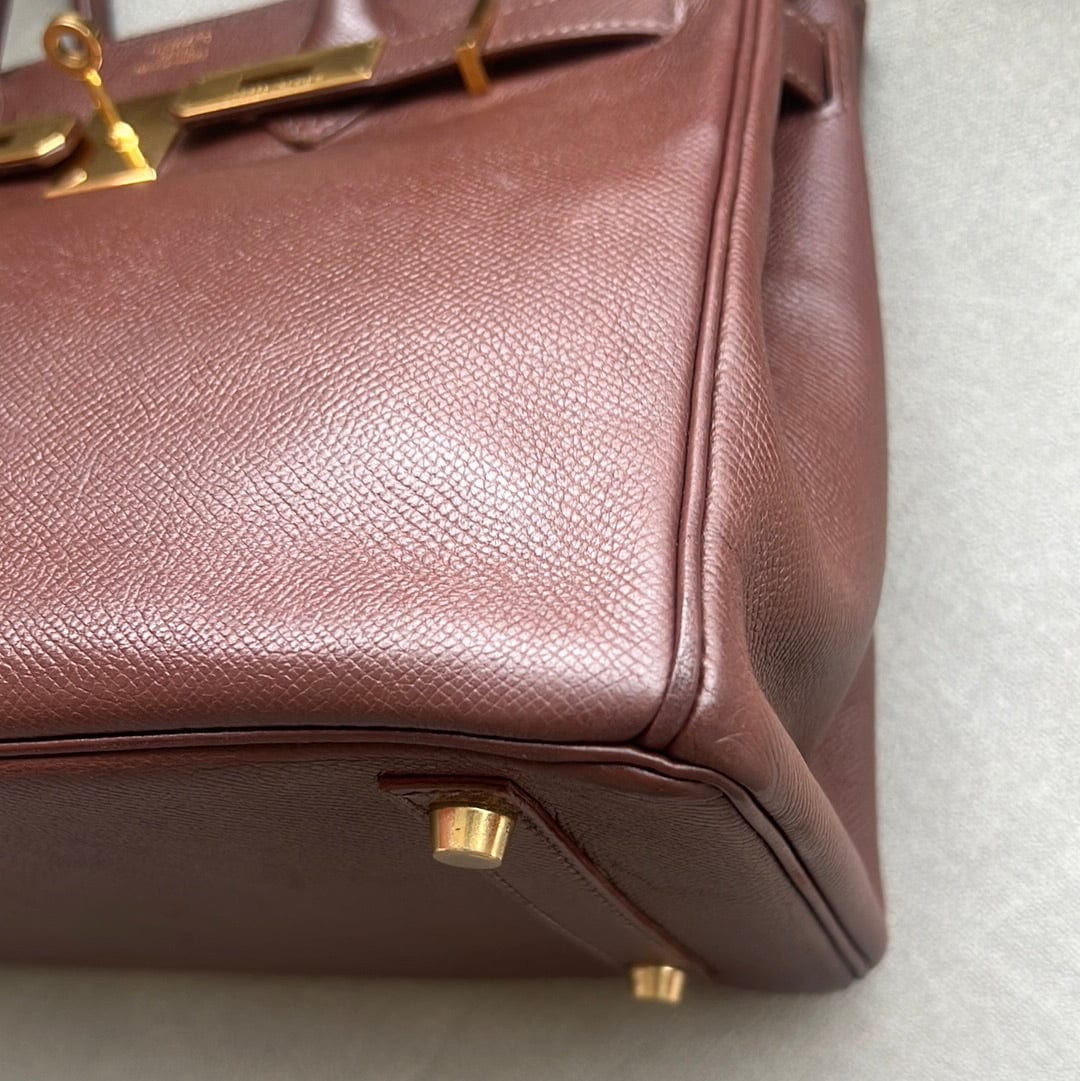 Hermès Hermes Birkin 30 Chocolate Courcheval GHW #A ASL8708