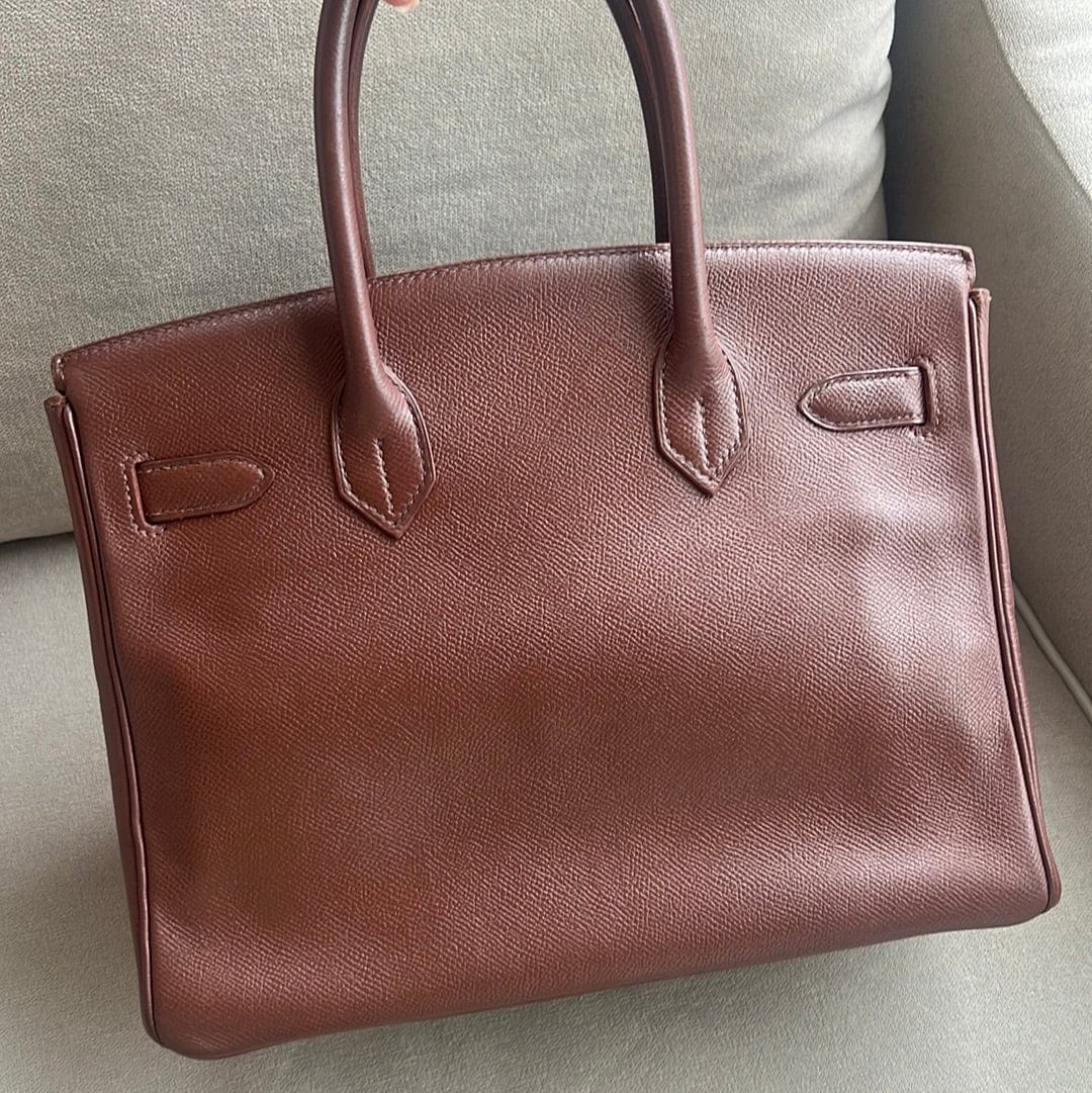 Hermès Hermes Birkin 30 Chocolate Courcheval GHW #A ASL8708