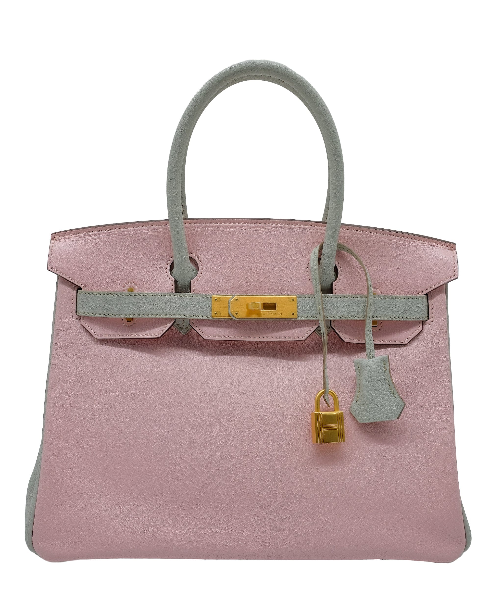 Hermès Hermes Birkin 30 HSS Rose Sakura / Gris Perle Chevre Brushed GHW #T SKC1710