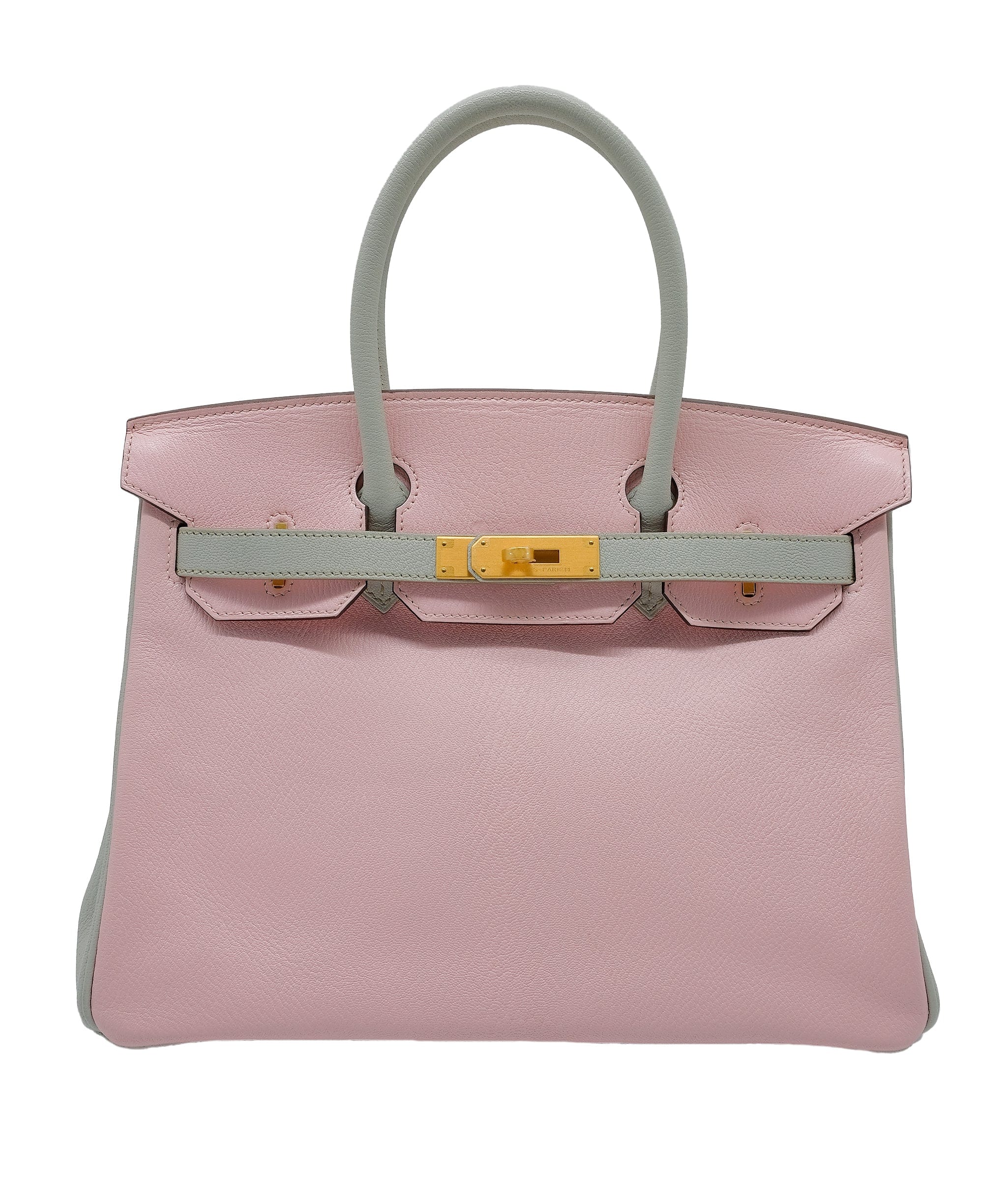 Hermès Hermes Birkin 30 HSS Rose Sakura / Gris Perle Chevre Brushed GHW #T SKC1710