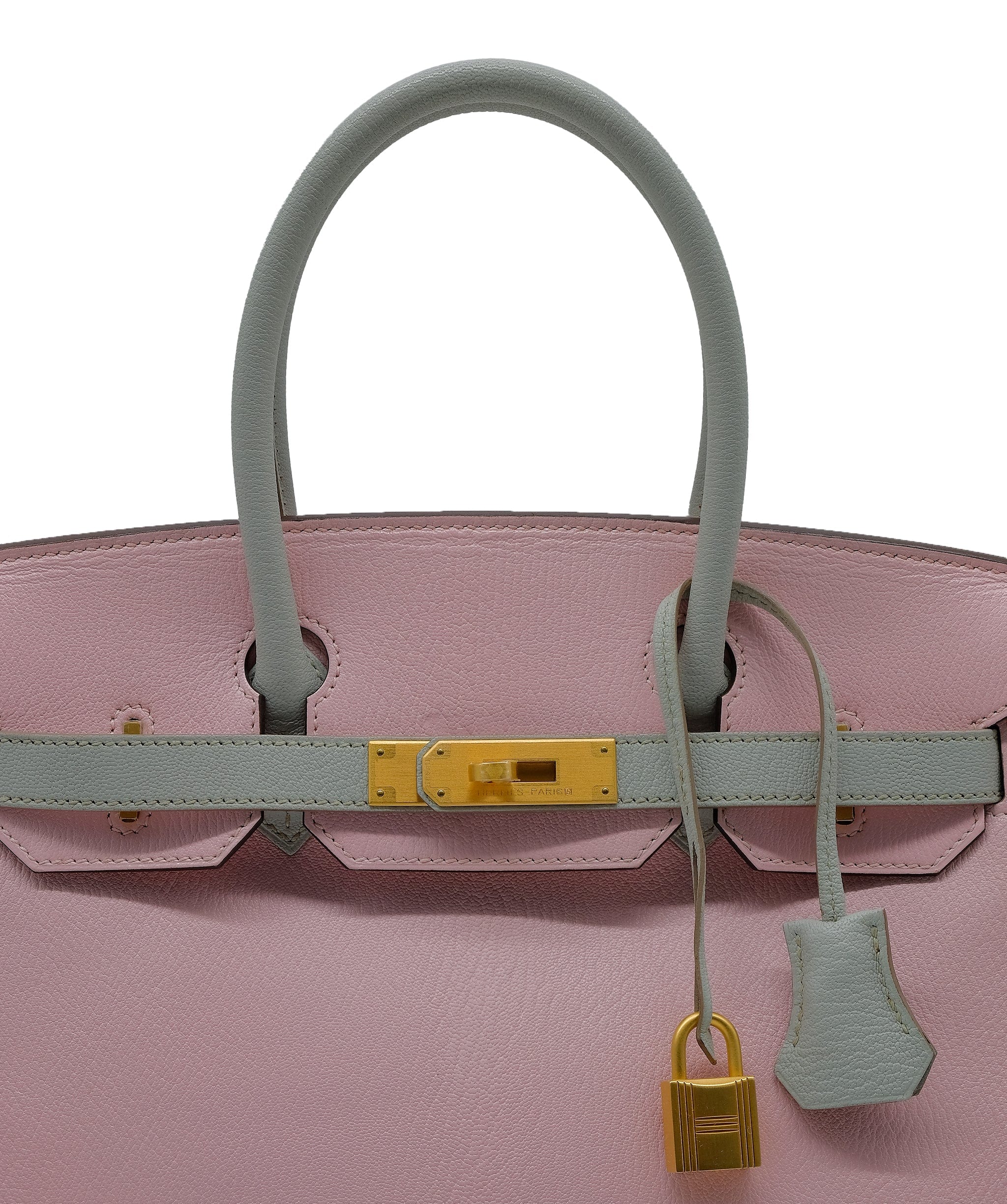 Hermès Hermes Birkin 30 HSS Rose Sakura / Gris Perle Chevre Brushed GHW #T SKC1710