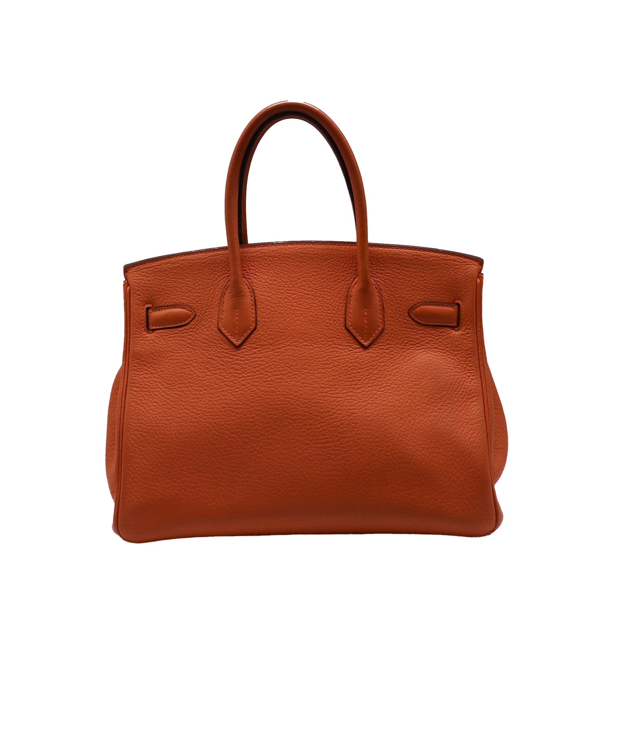 Hermès Hermes Birkin 30 Orange Clemence with Dustbag, Clochette, Padlock & keys GHW RJC4407