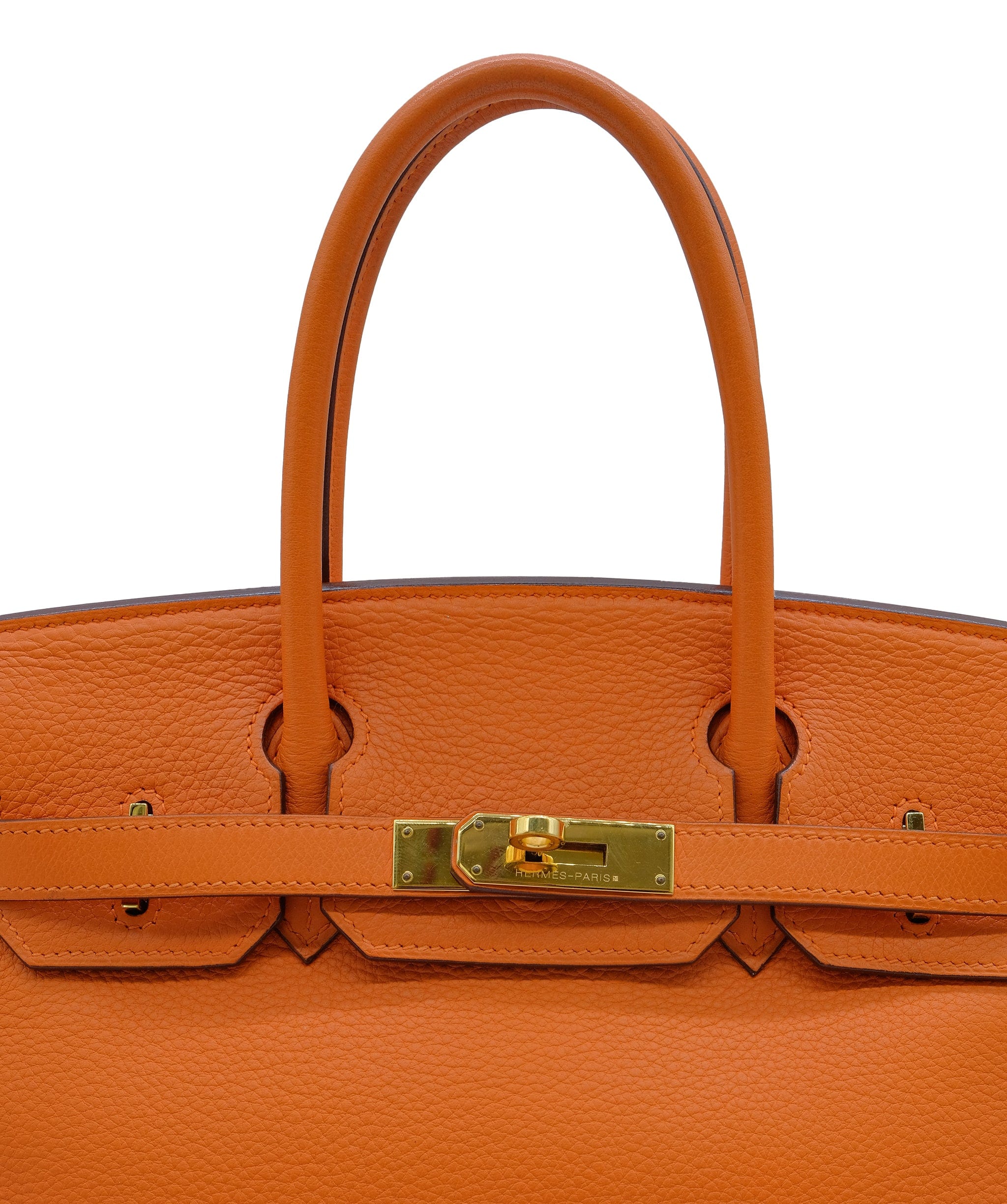 Hermès HERMES BIRKIN 30 ORANGE TOGO HAND BAG ▢J DXBS0453