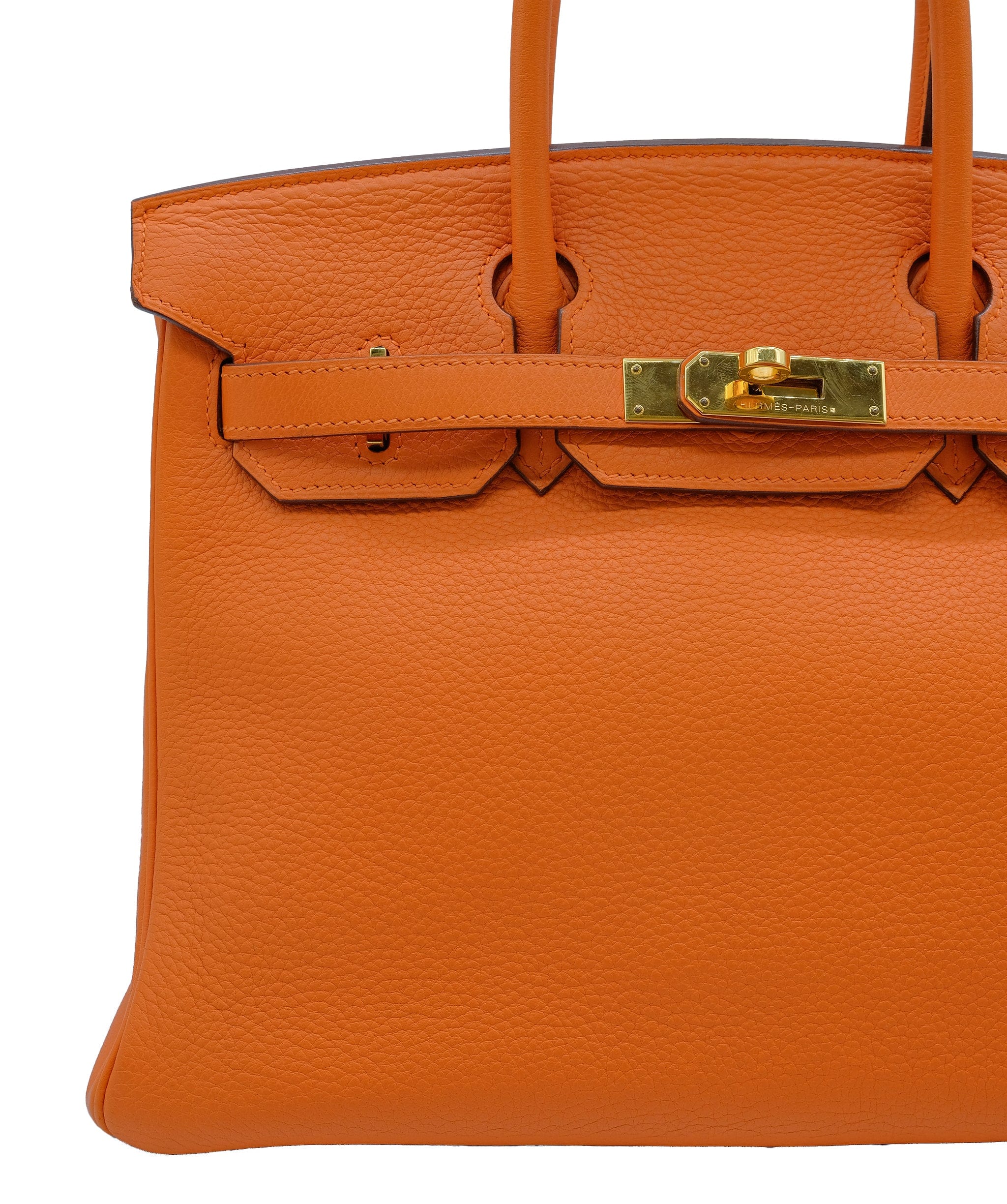 Hermès HERMES BIRKIN 30 ORANGE TOGO HAND BAG ▢J DXBS0453