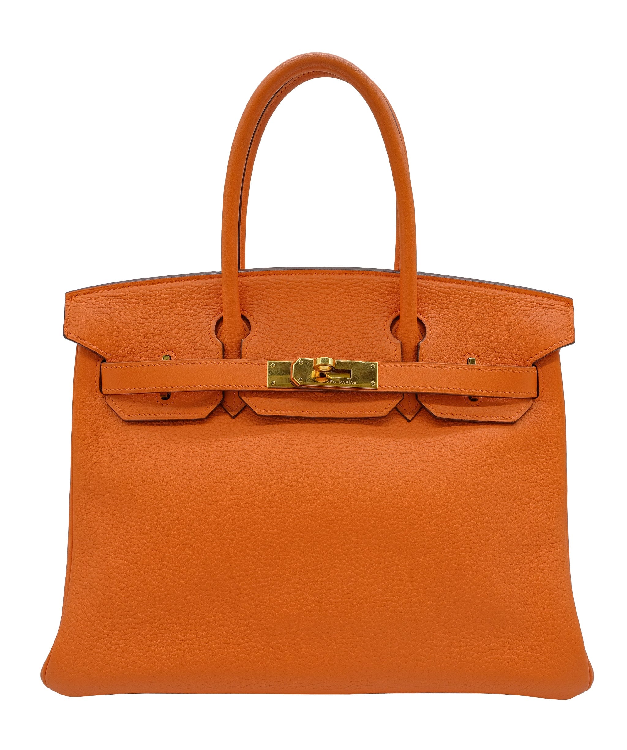 Hermès HERMES BIRKIN 30 ORANGE TOGO HAND BAG ▢J DXBS0453