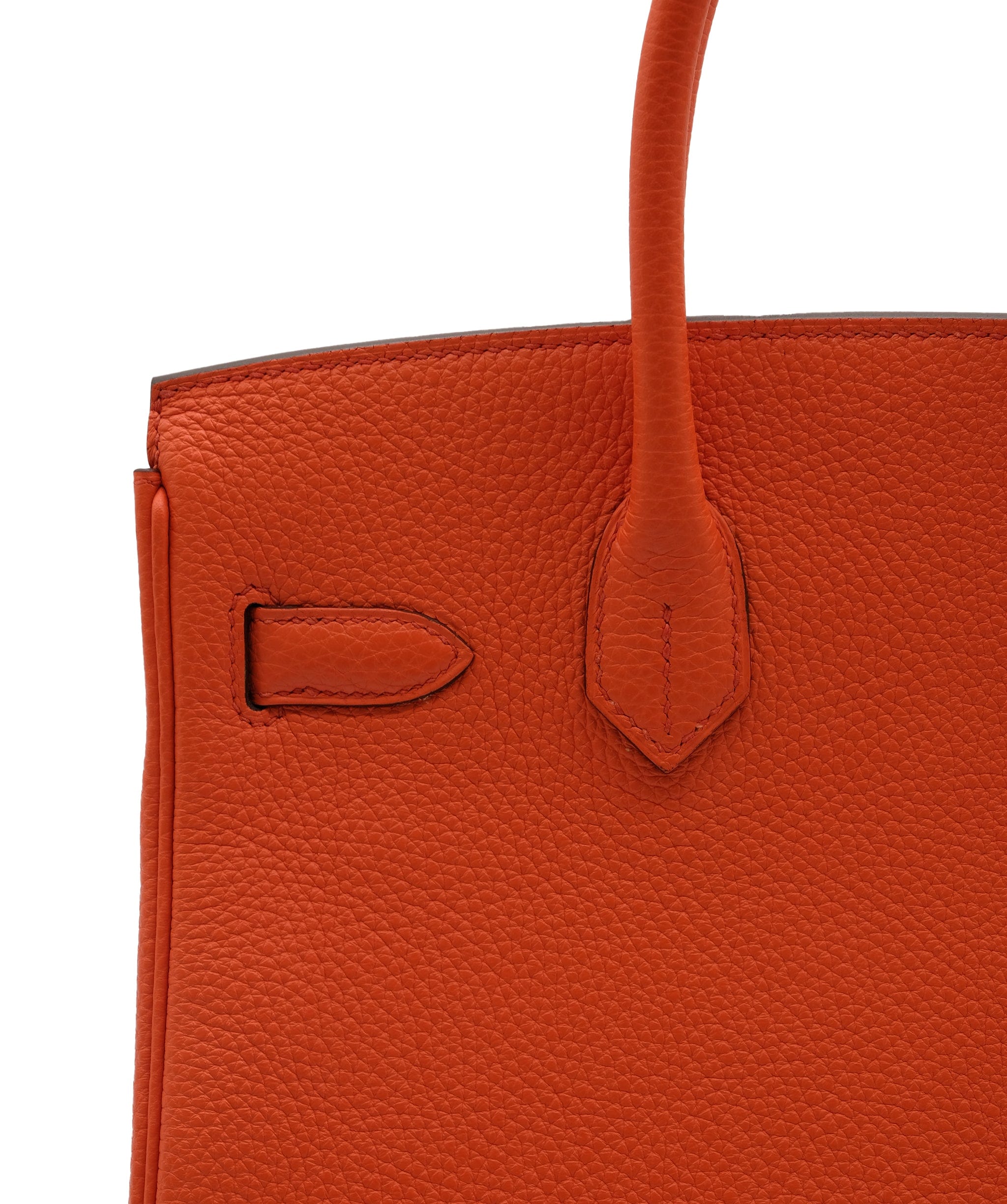 Hermès Hermes Birkin 30 Orange Togo PHW #X DXBS0095