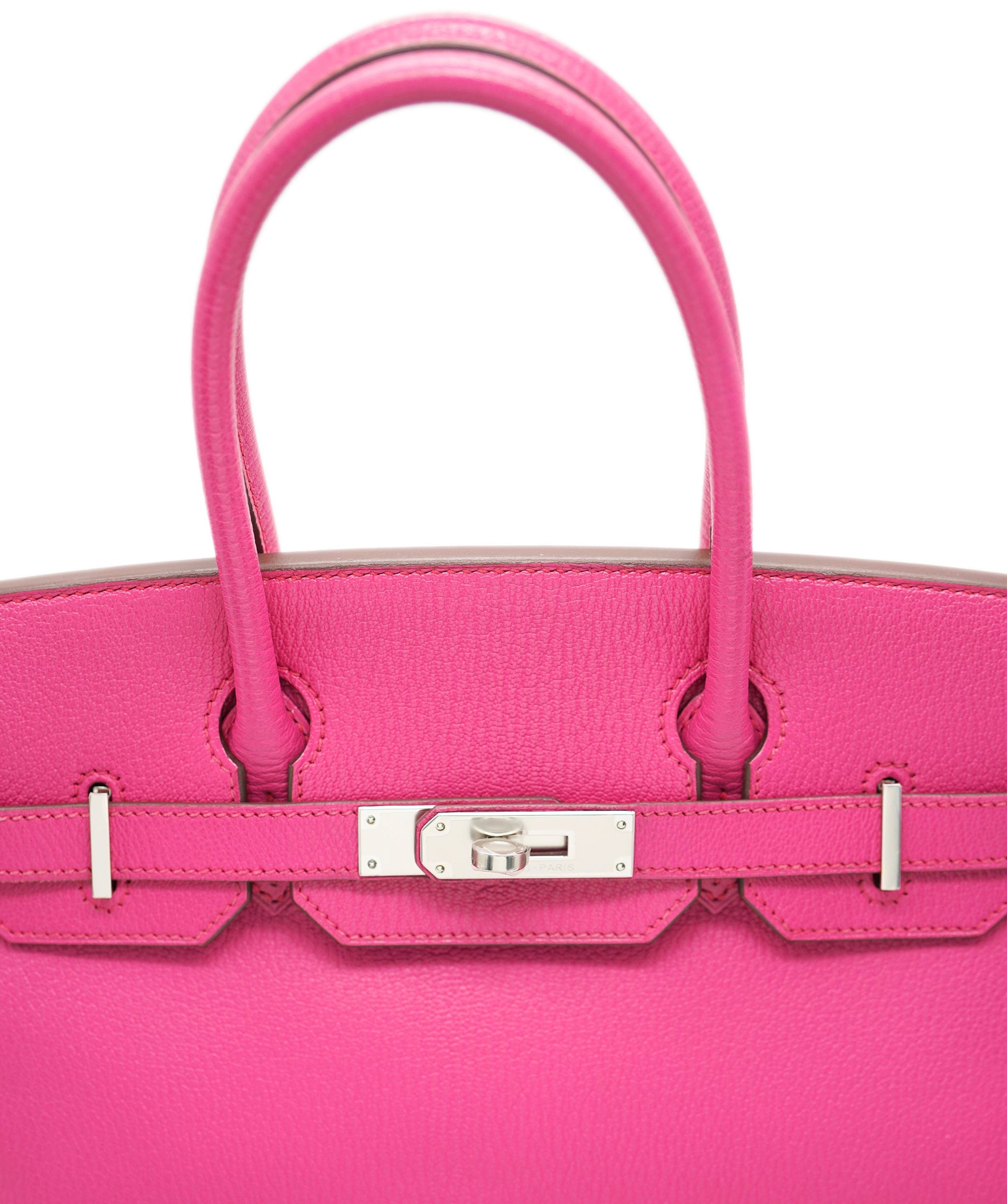 Hermès Hermès Birkin 30 Rose Shocking Chevre PHW #Q SKL1728