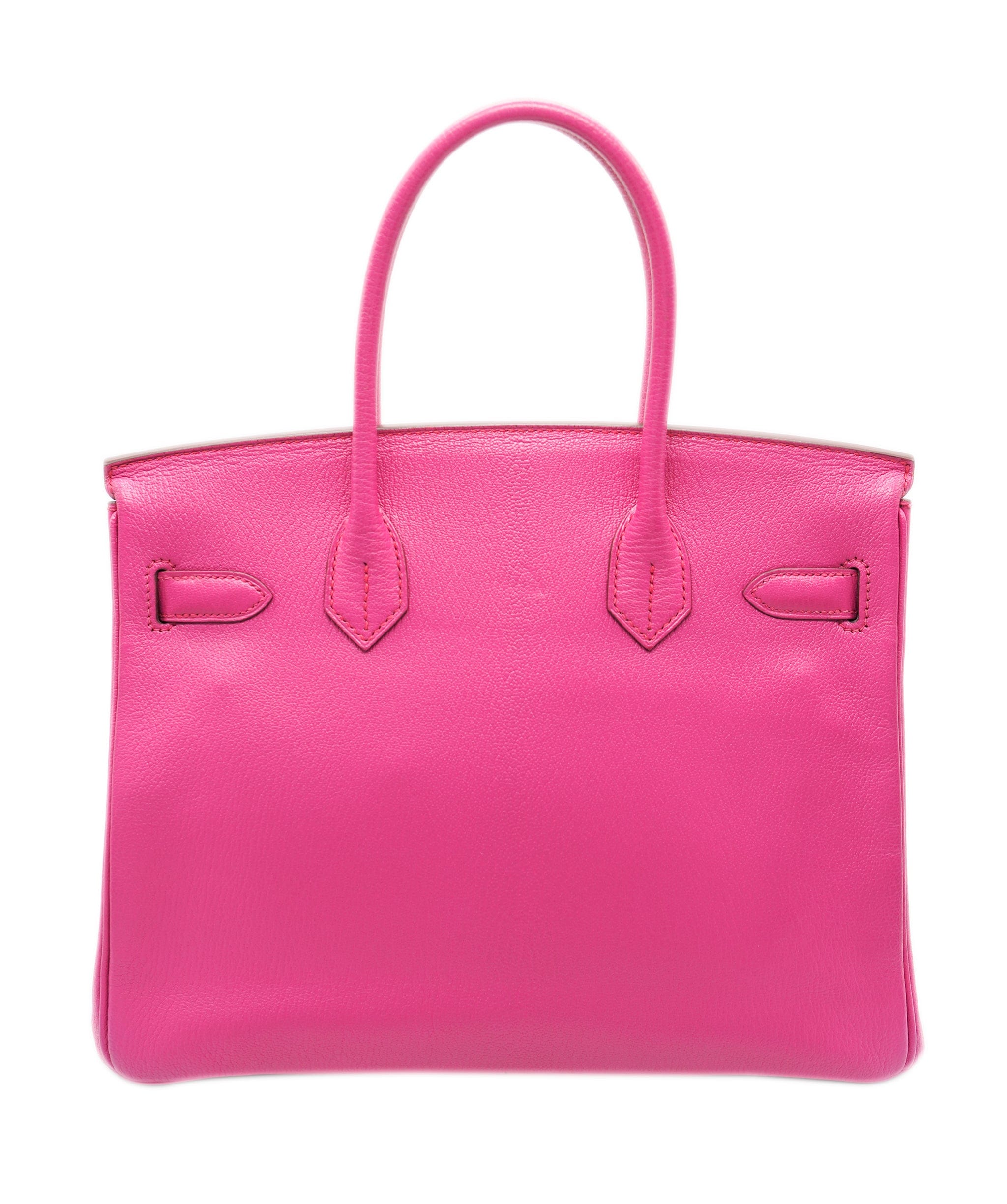 Hermès Hermès Birkin 30 Rose Shocking Chevre PHW #Q SKL1728