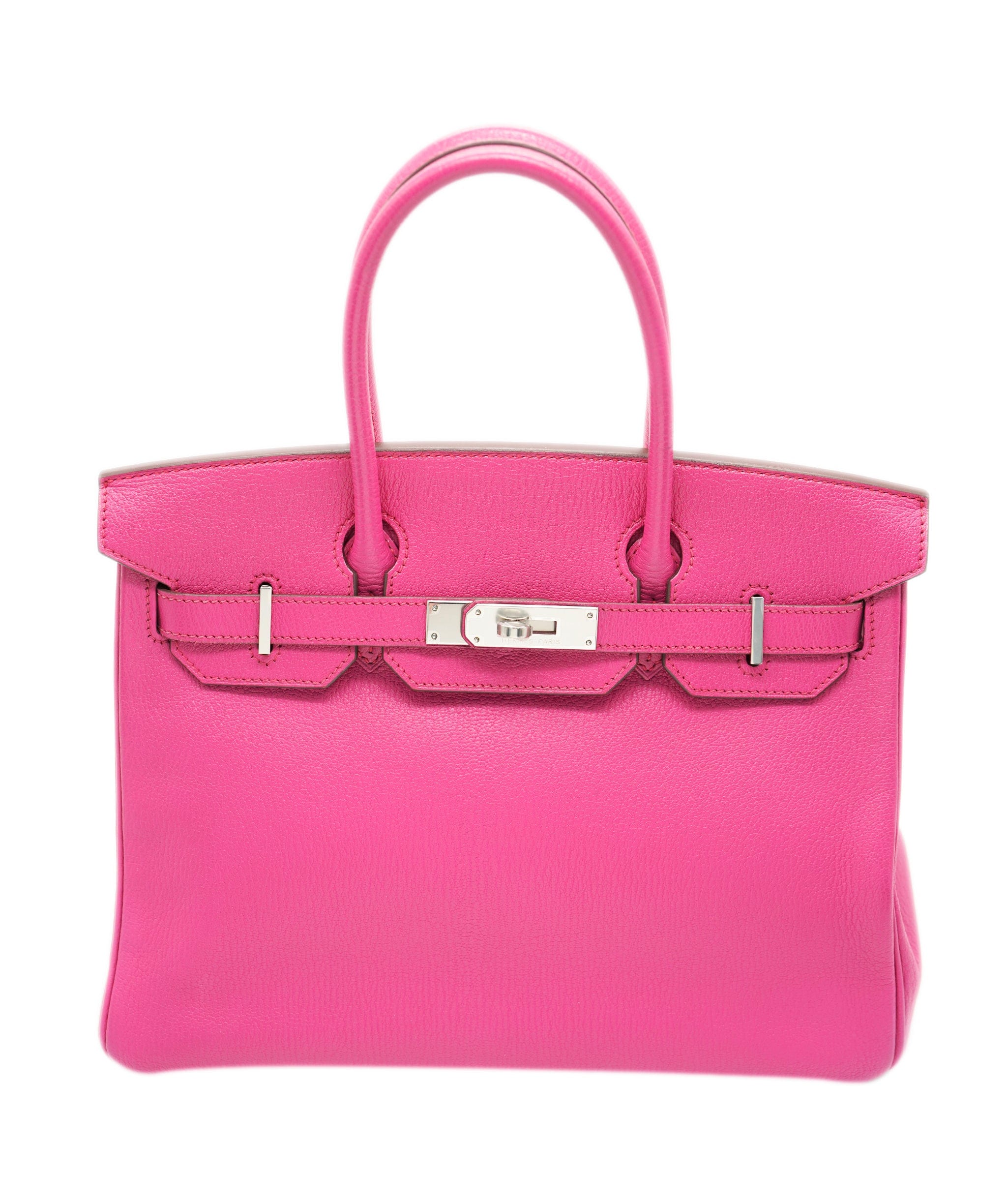 Hermès Hermès Birkin 30 Rose Shocking Chevre PHW #Q SKL1728