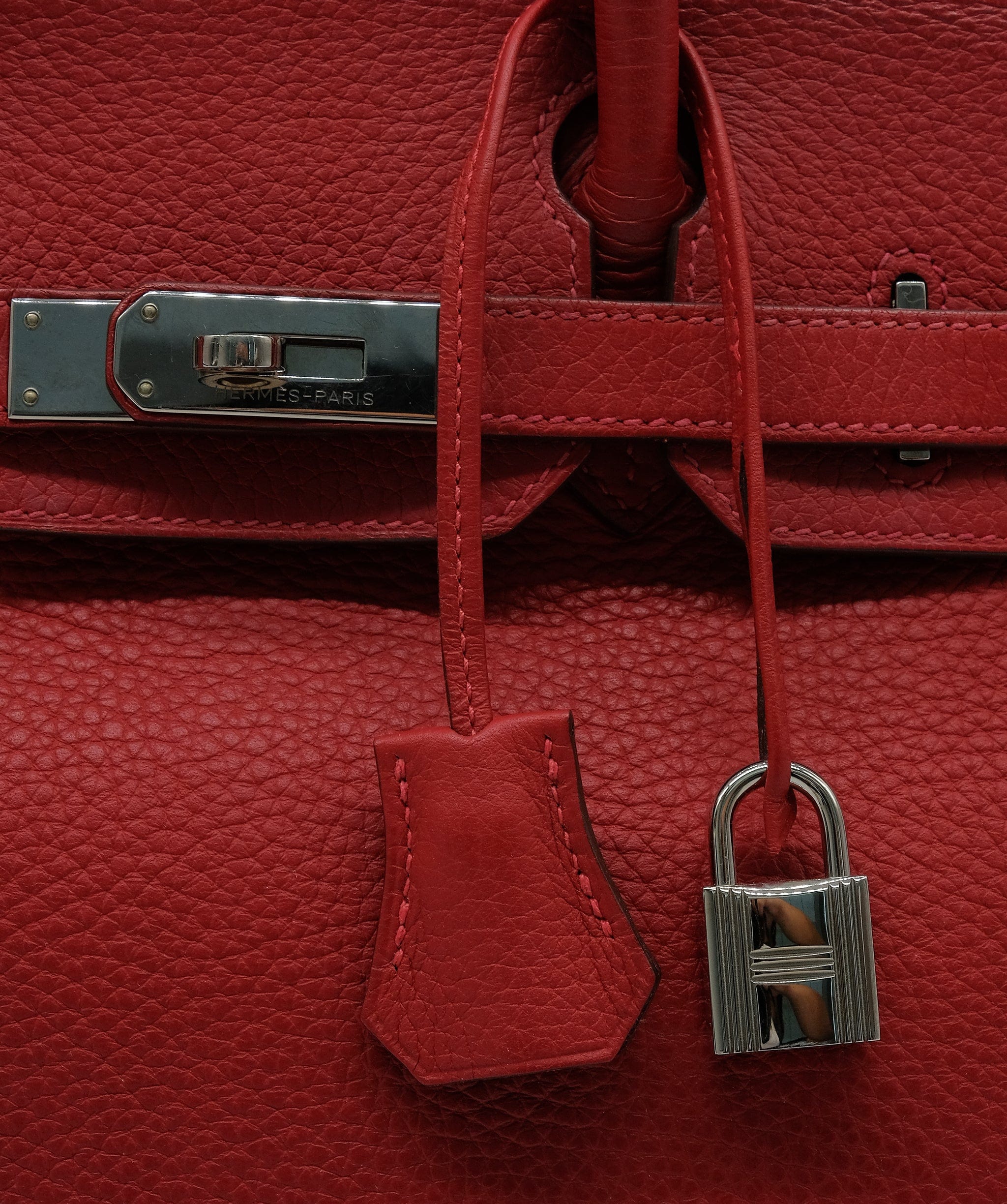 Hermès Hermès Birkin 30 Rouge Casaque Clemence PHW #P ASL10255