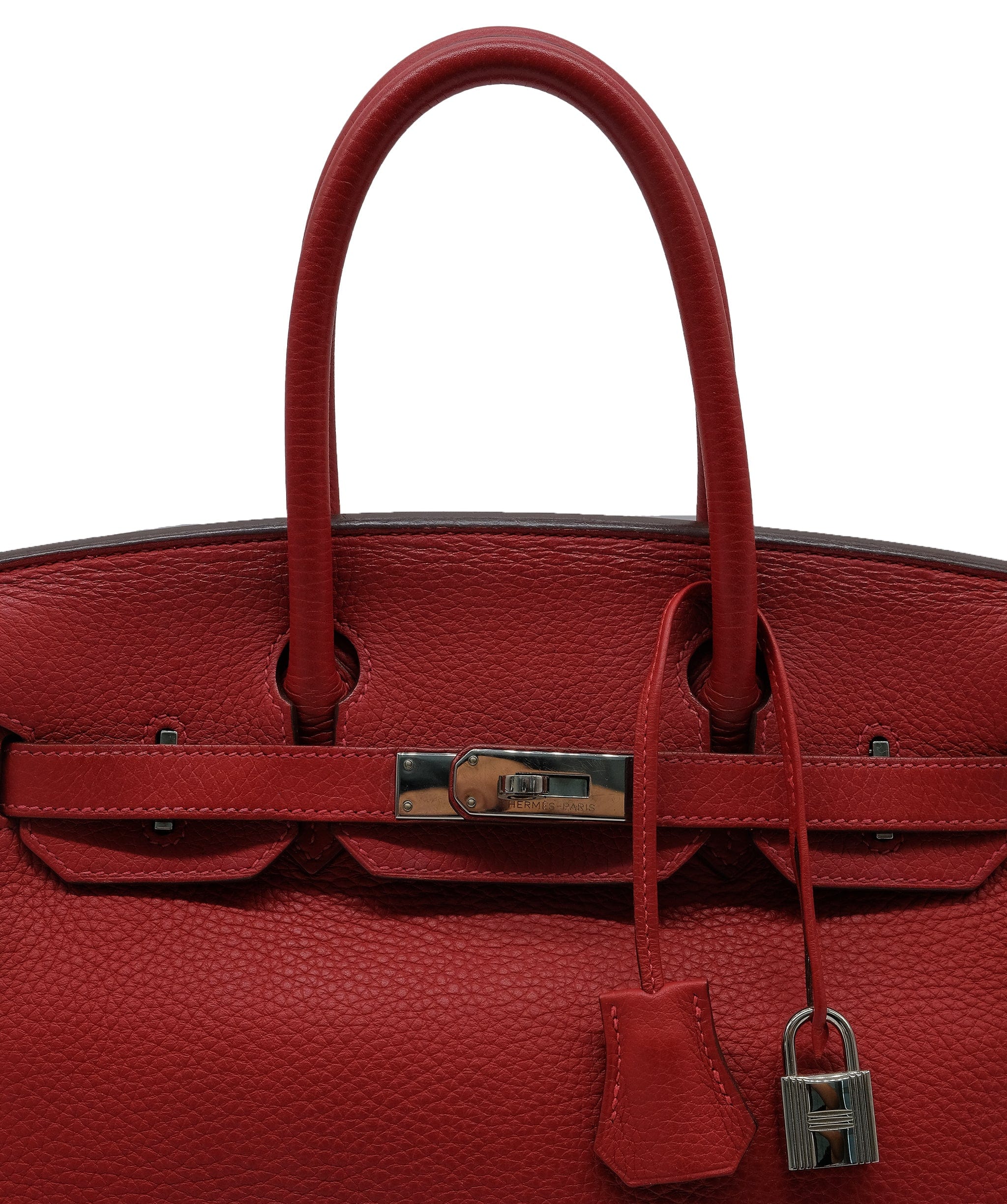 Hermès Hermès Birkin 30 Rouge Casaque Clemence PHW #P ASL10255