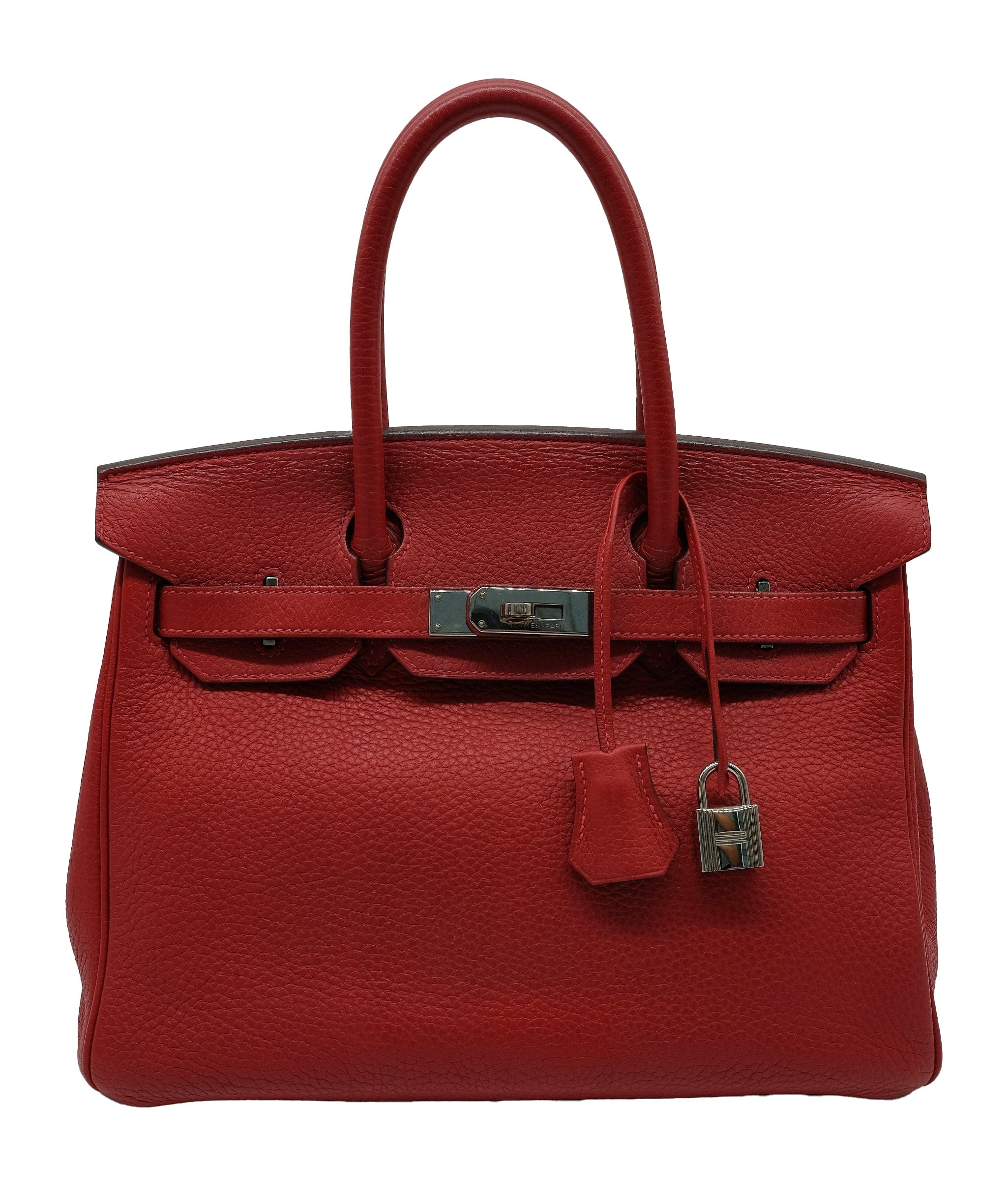 Hermès Hermès Birkin 30 Rouge Casaque Clemence PHW #P ASL10255