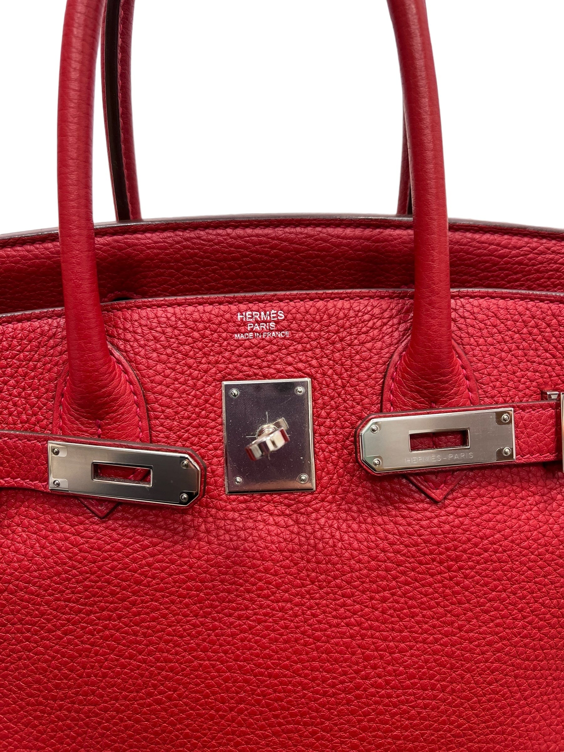 Hermès Hermès Birkin 30 Rouge Casaque Togo PHW #T SKC1708