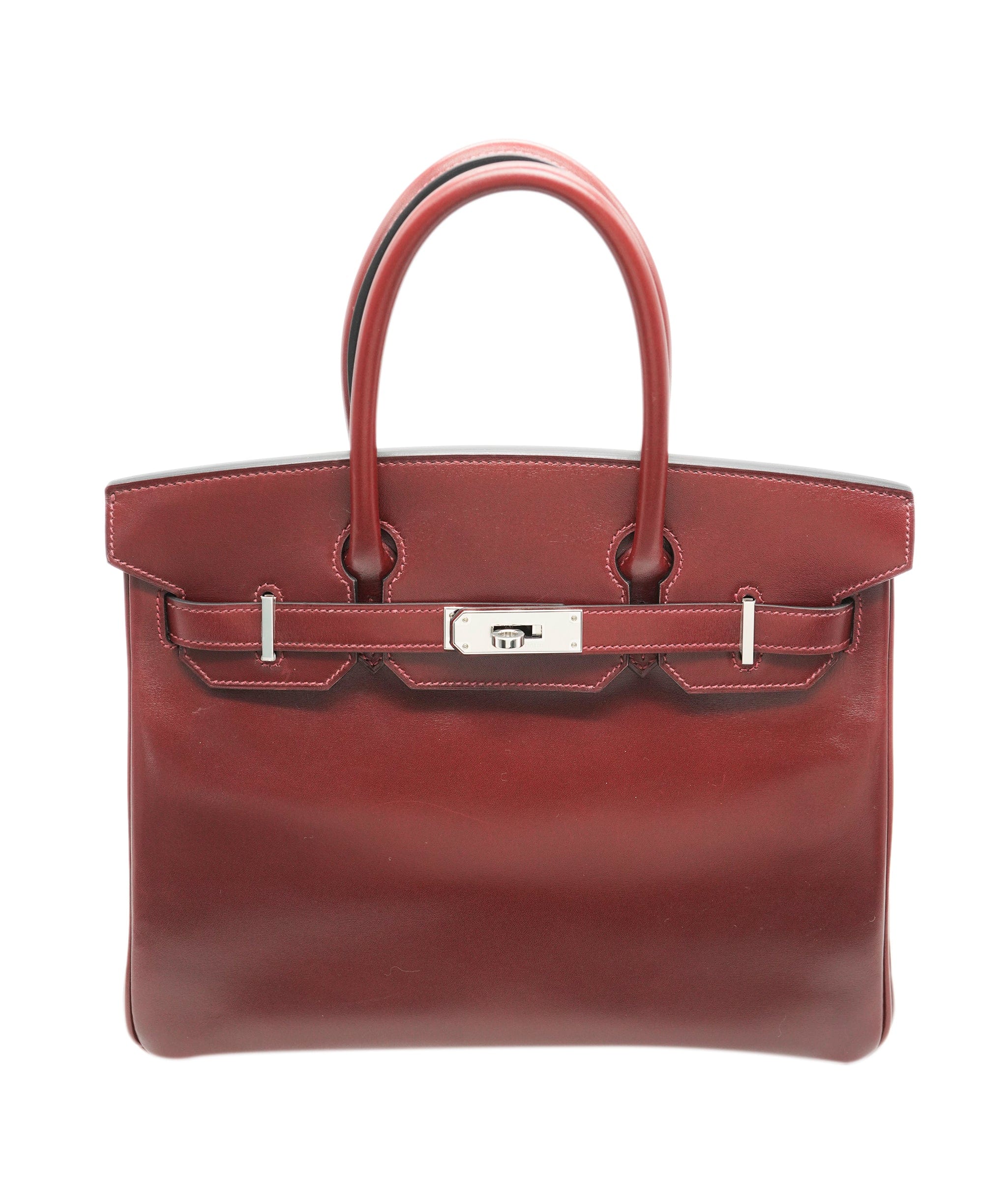 Hermès Hermès Birkin 30 Rouge H Boxcalf PHW #D ASL10624