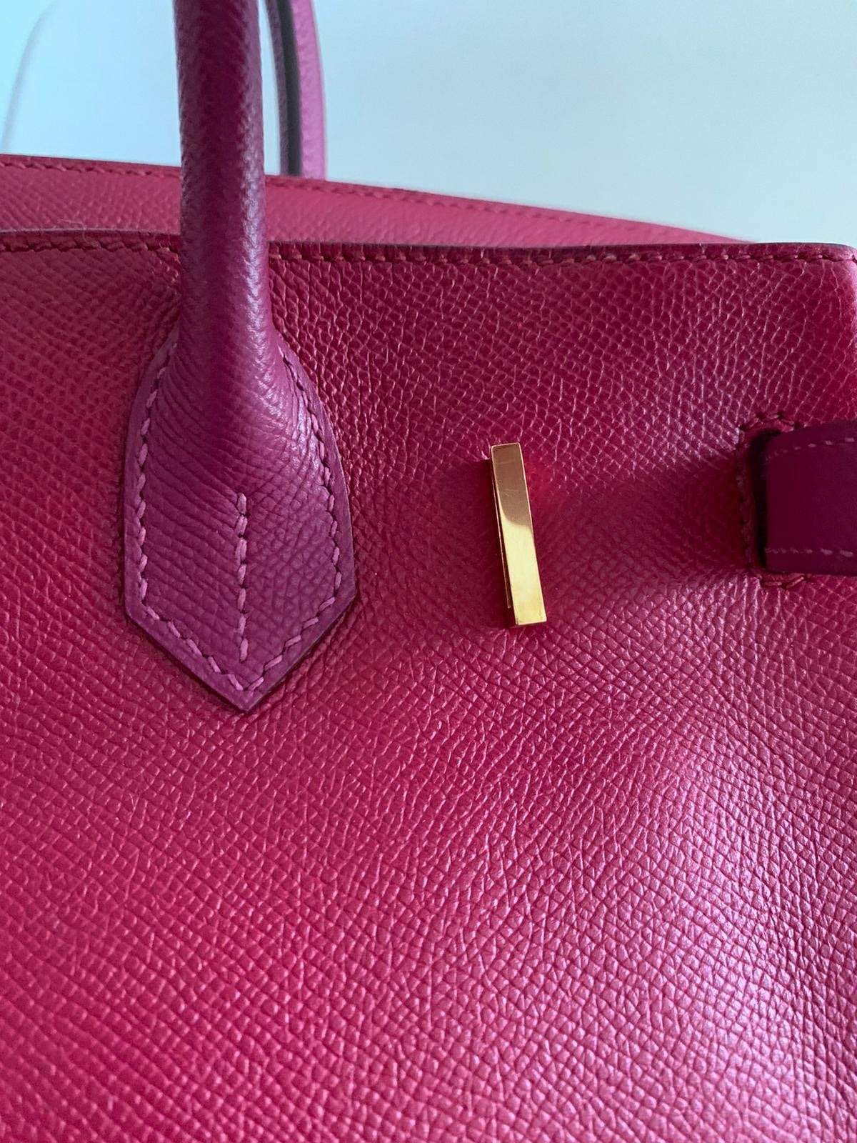 Hermès Hermes Birkin 30 rouge verso preloved AVC1074