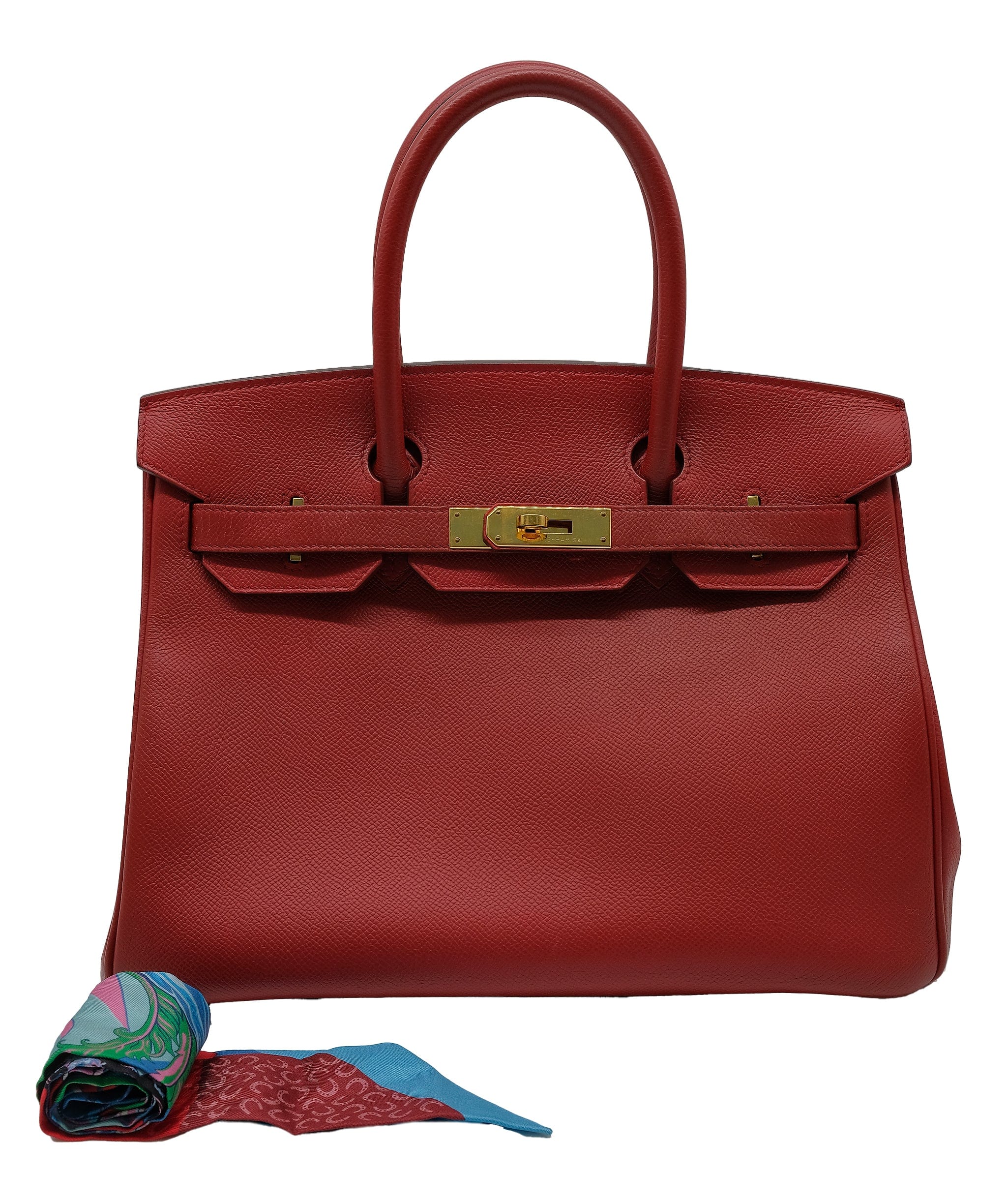 Hermès Hermès Birkin 30 Rouge Vif Epsom GHW (Missing Clouchette) ASL10257