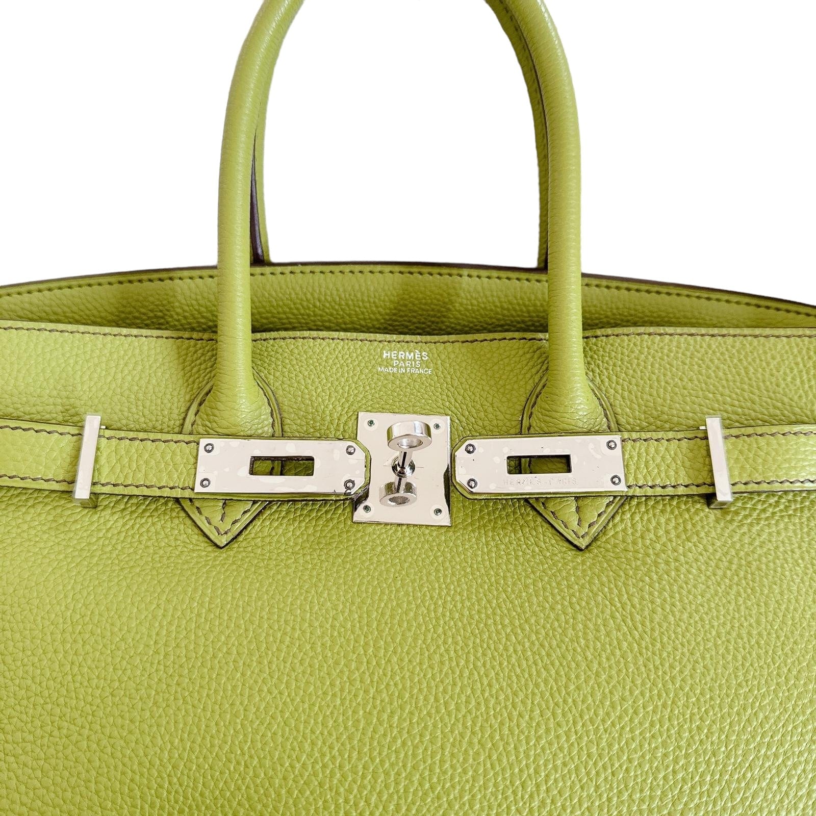 Hermès Hermes Birkin 30 Vert Anis Togo PHW #J SKL1710