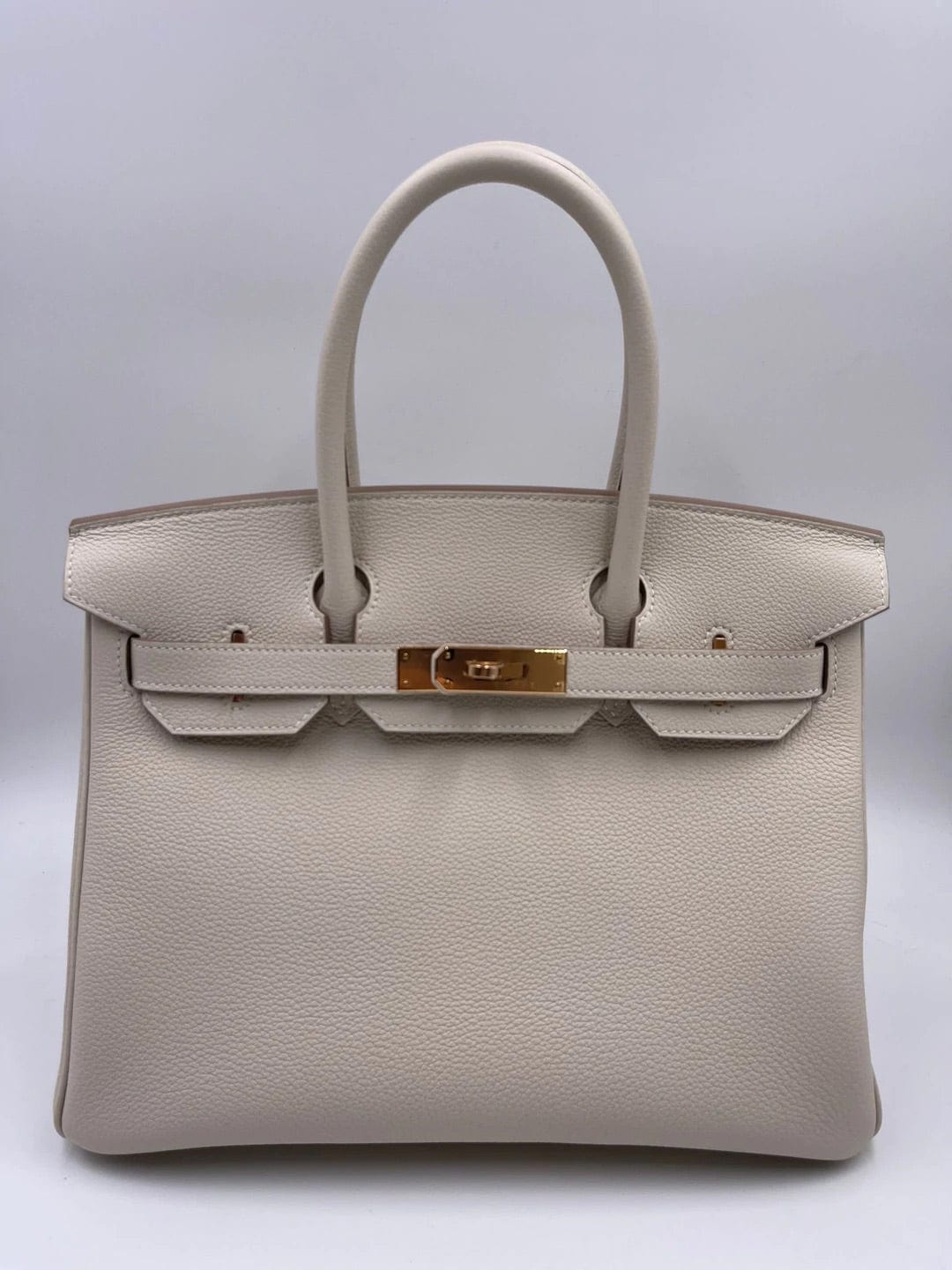 Hermès HERMÈS BIRKIN 30CM CRAIE Togo Leather with Rose Gold Hardware