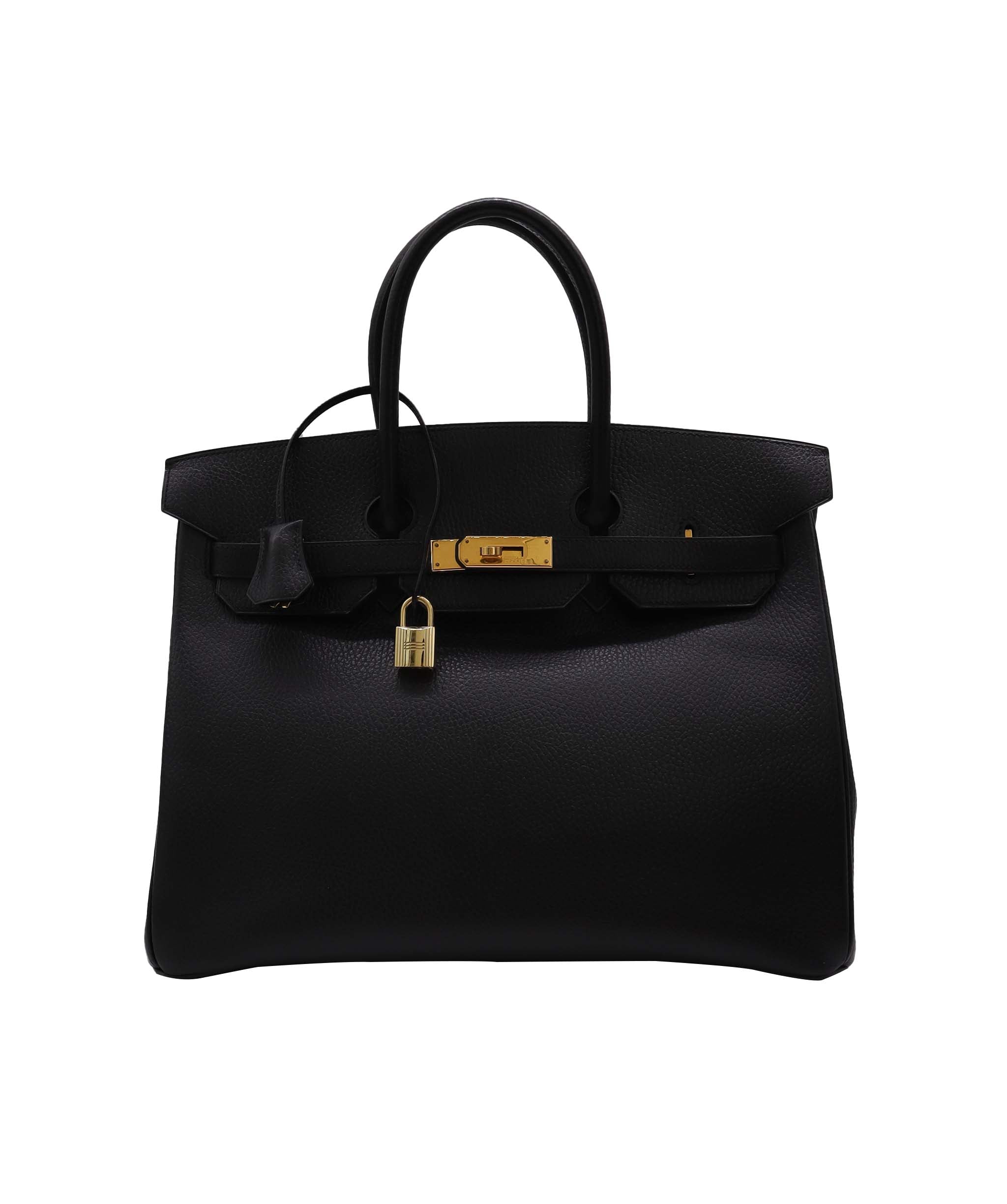 Hermès HERMES BIRKIN 35 BLACK ARDENNES □A  DXBS0956