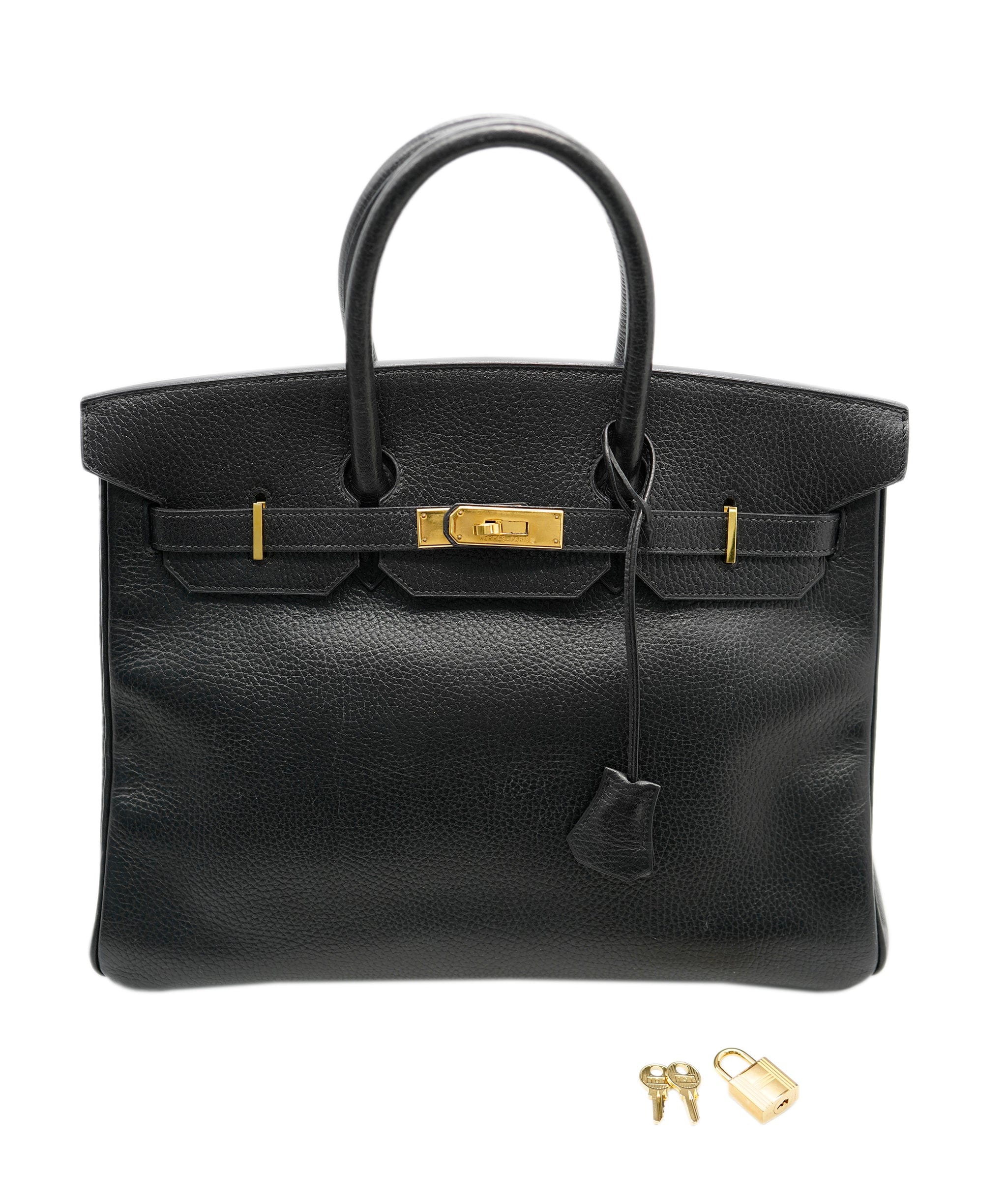 Hermès Hermes Birkin 35 Black Ardennes ASC1850