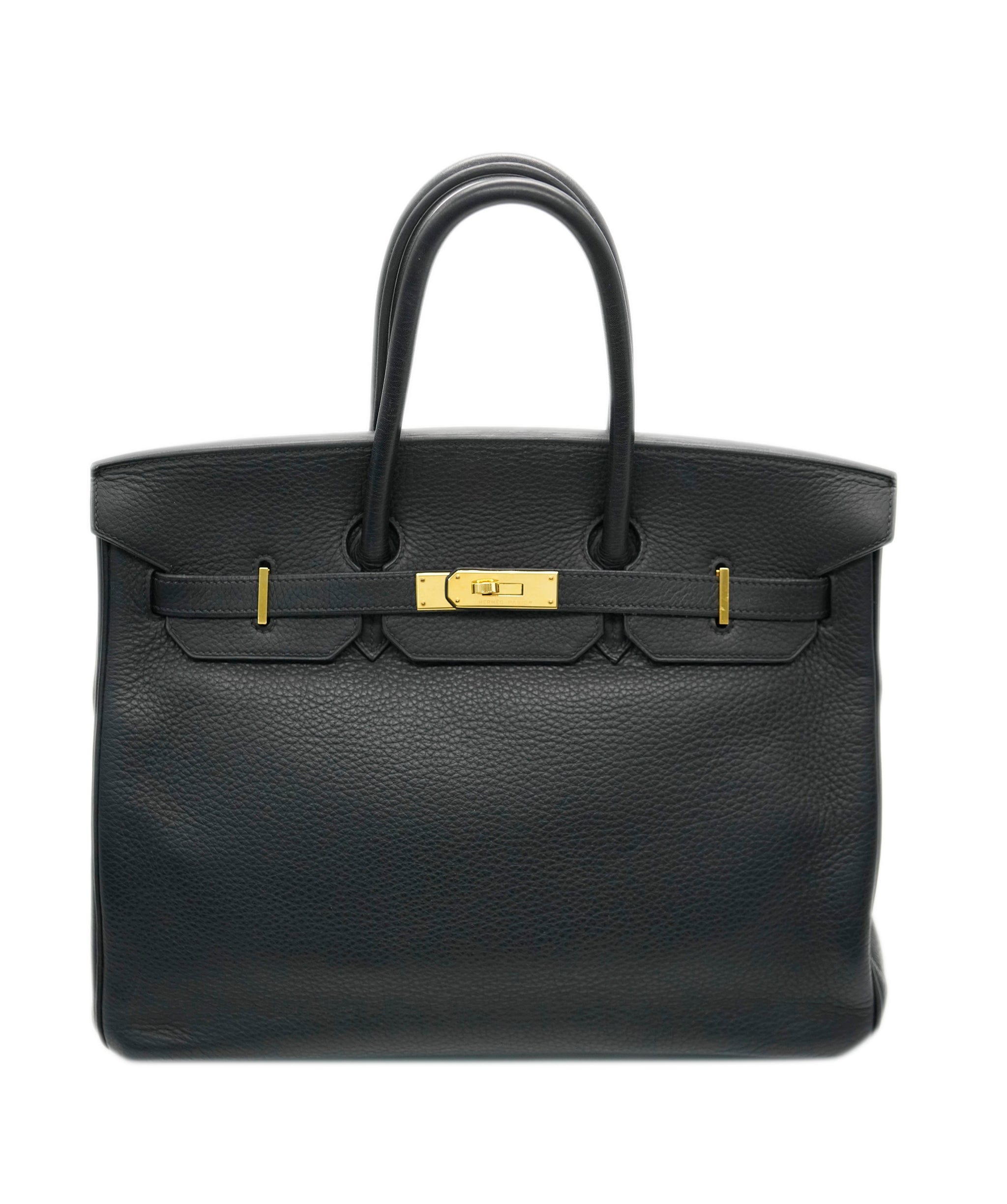 Hermès Hermes Birkin 35 Black Ardennes Hand bag □H GHW DBXS0012