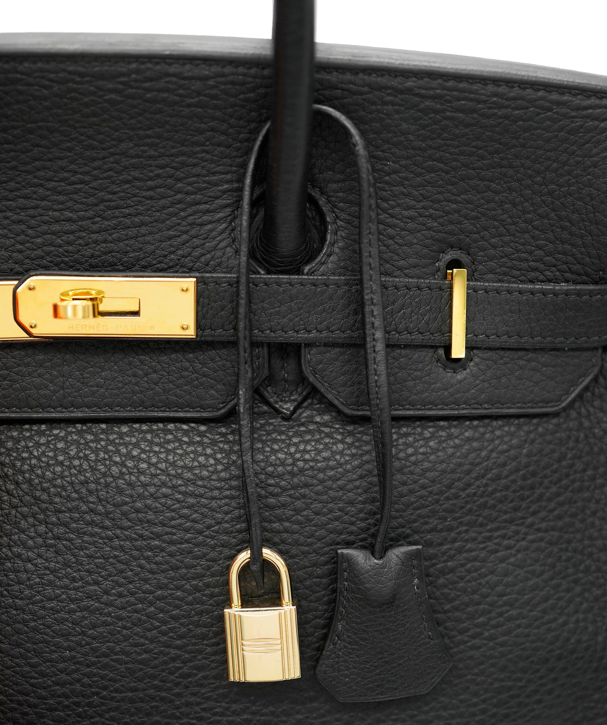 Hermès Hermes Birkin 35 Black Ardennes Hand bag □H GHW DBXS0012