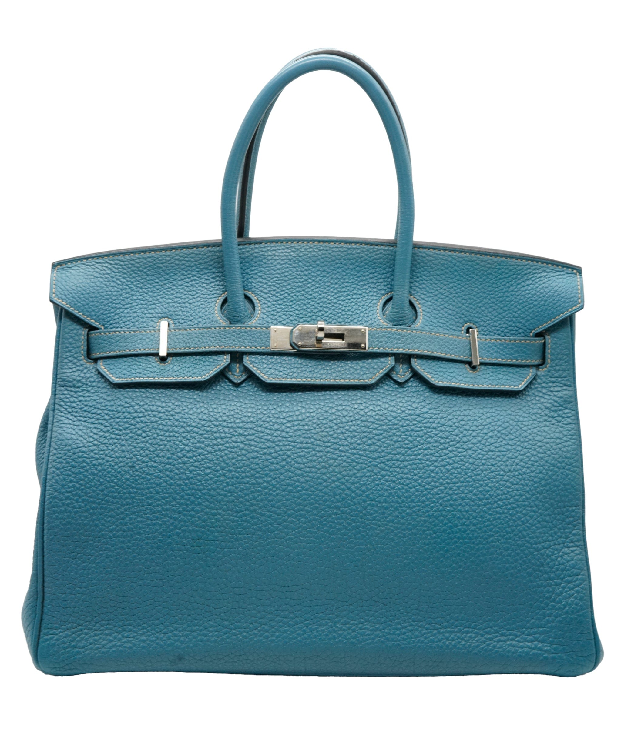 Hermès Hermes Birkin 35 Blue Jean PHW - ASC5035