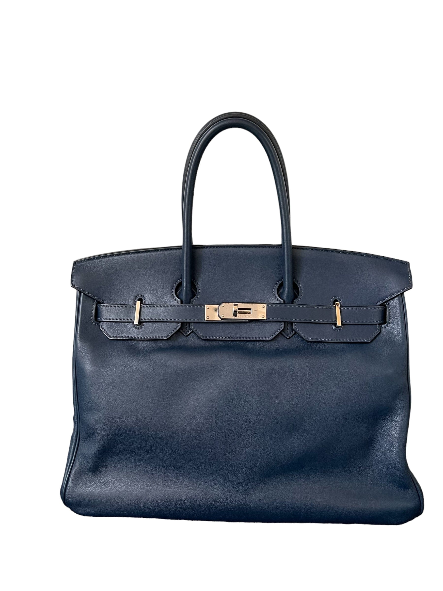 Hermès Hermes Birkin 35 Blue Sapphire Swift PHW SYC1145