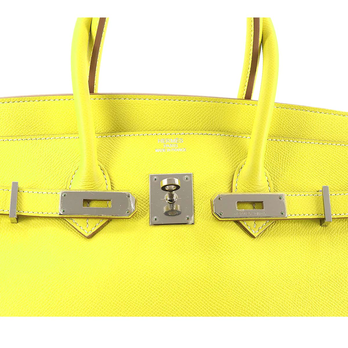 Hermès Hermes Birkin 35 Candy Lime / Gris Perl Epsom PHW #O ASL8704