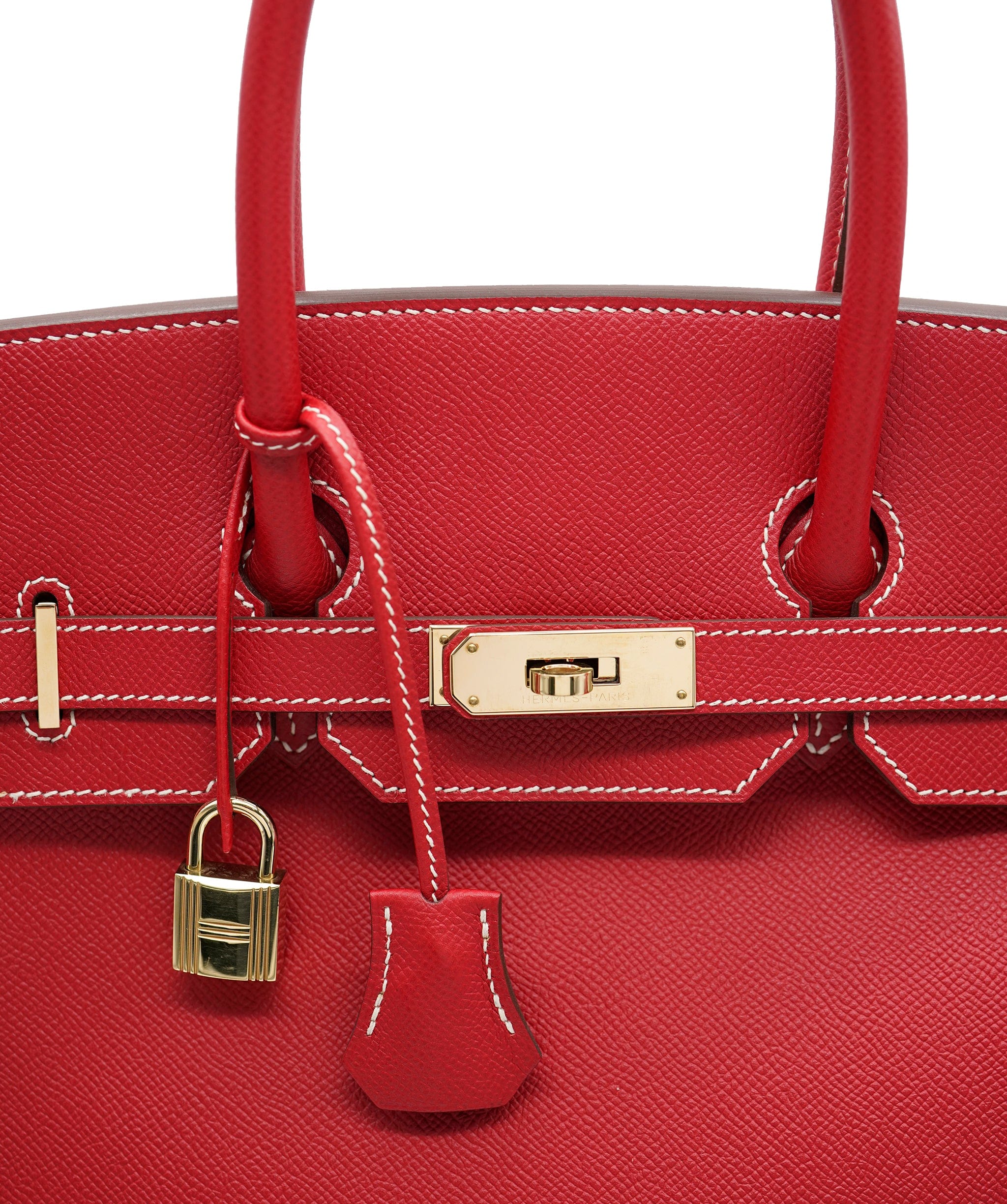 Hermès Hermes Birkin 35 Candy Rouge Casque/ Blue Thalassa  ALC0882