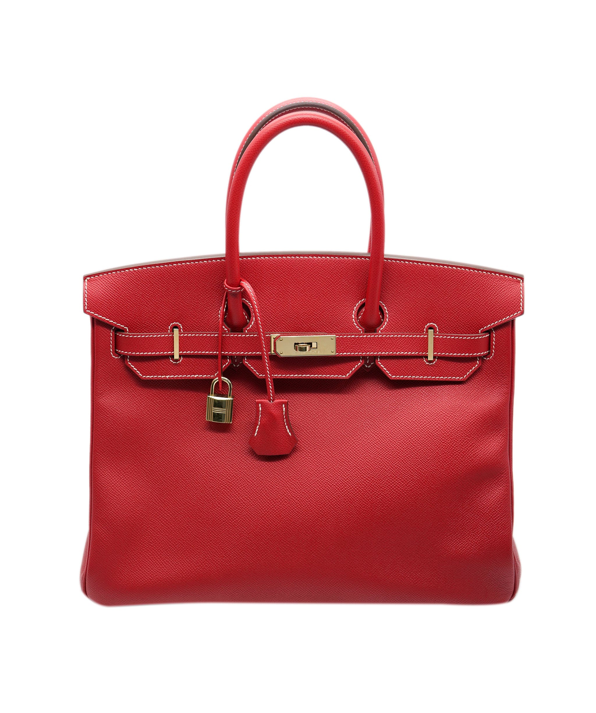 Hermès Hermes Birkin 35 Candy Rouge Casque/ Blue Thalassa  ALC0882