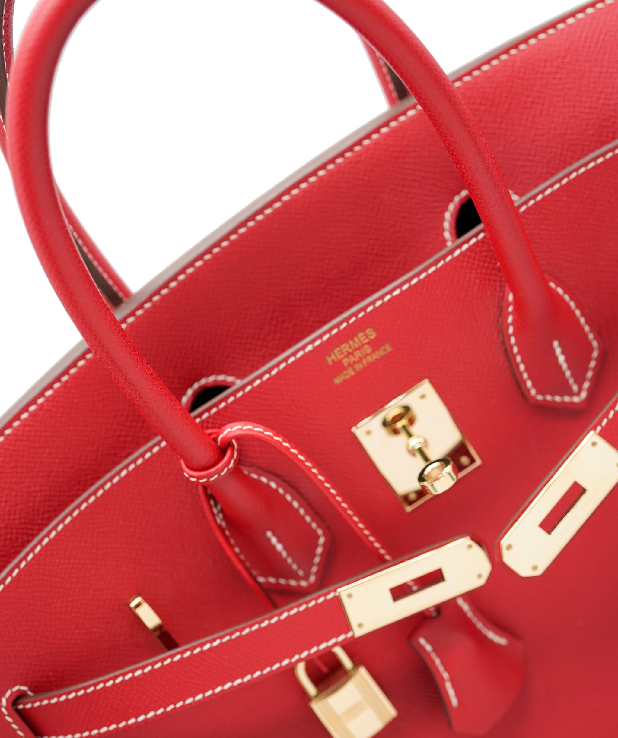 Hermès Hermes Birkin 35 Candy Rouge Casque/ Blue Thalassa  ALC0882