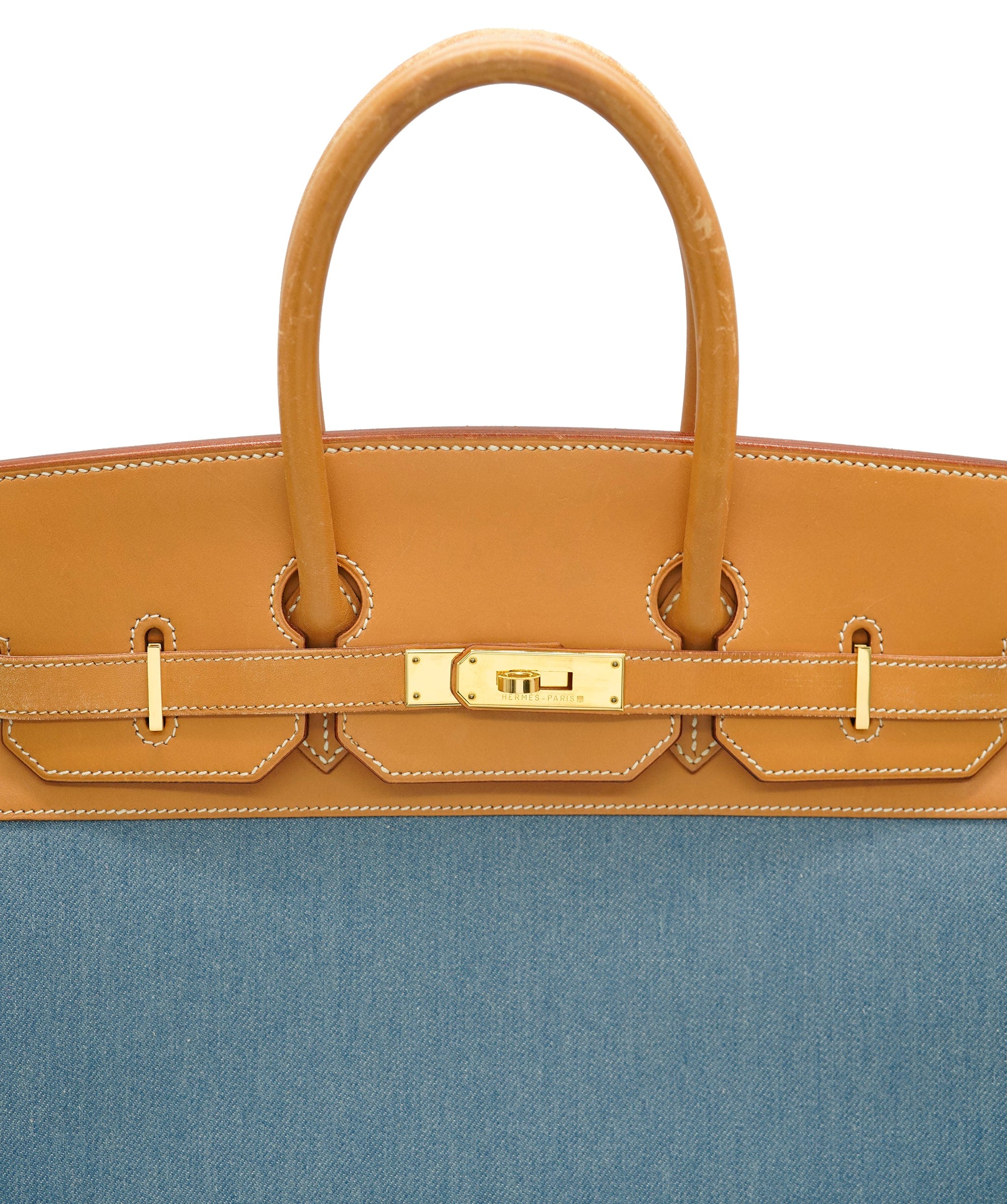 Hermès Hermes Birkin 35 denim & natural barenia leather  - AJC0689