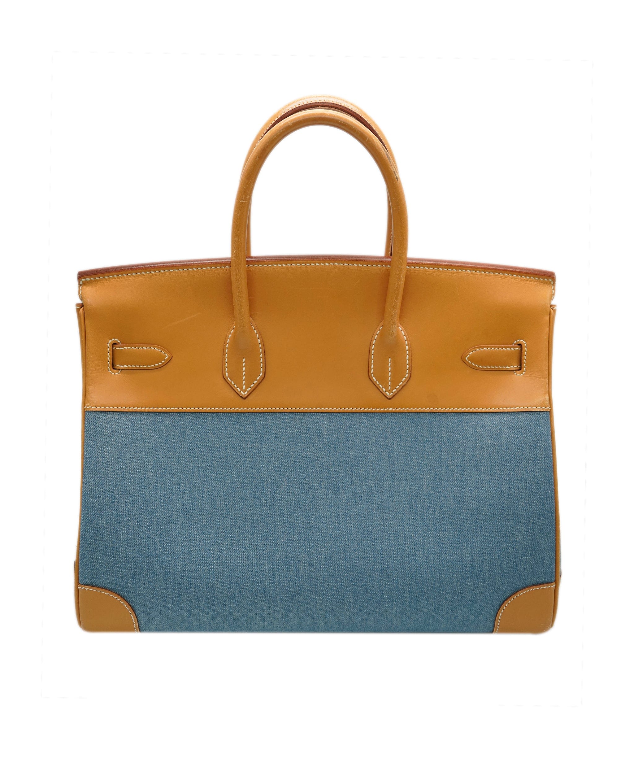 Hermès Hermes Birkin 35 denim & natural barenia leather  - AJC0689