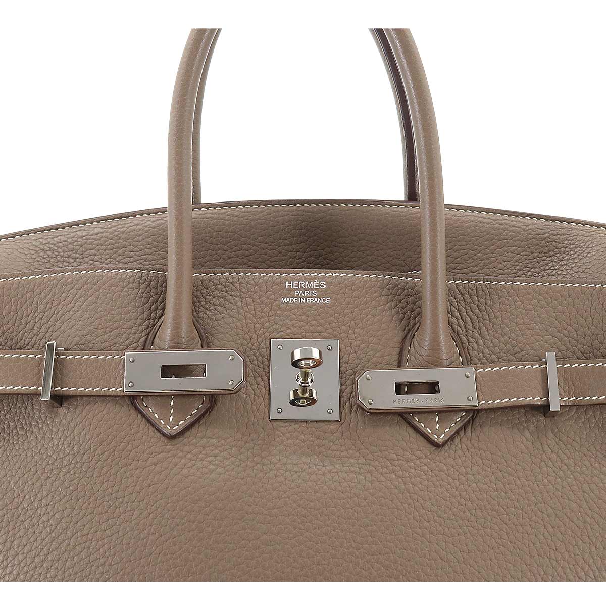 Hermès Hermes Birkin 35 Etoupe Clemence PHW #N ASL8703