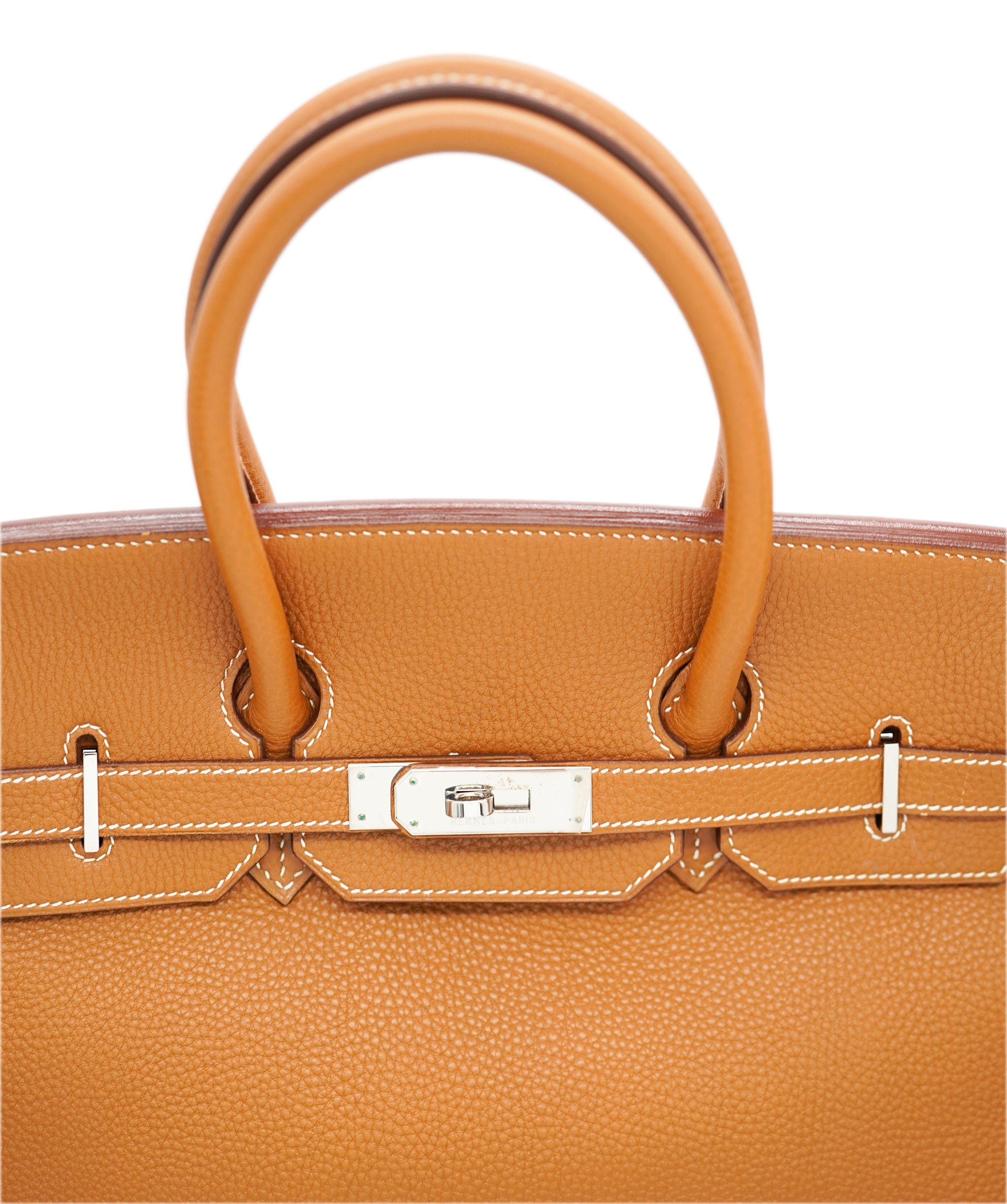 Hermès HERMES BIRKIN 35 GOLD COUCHEVEL HAND BAG 〇Z 90246979 DBXS0649