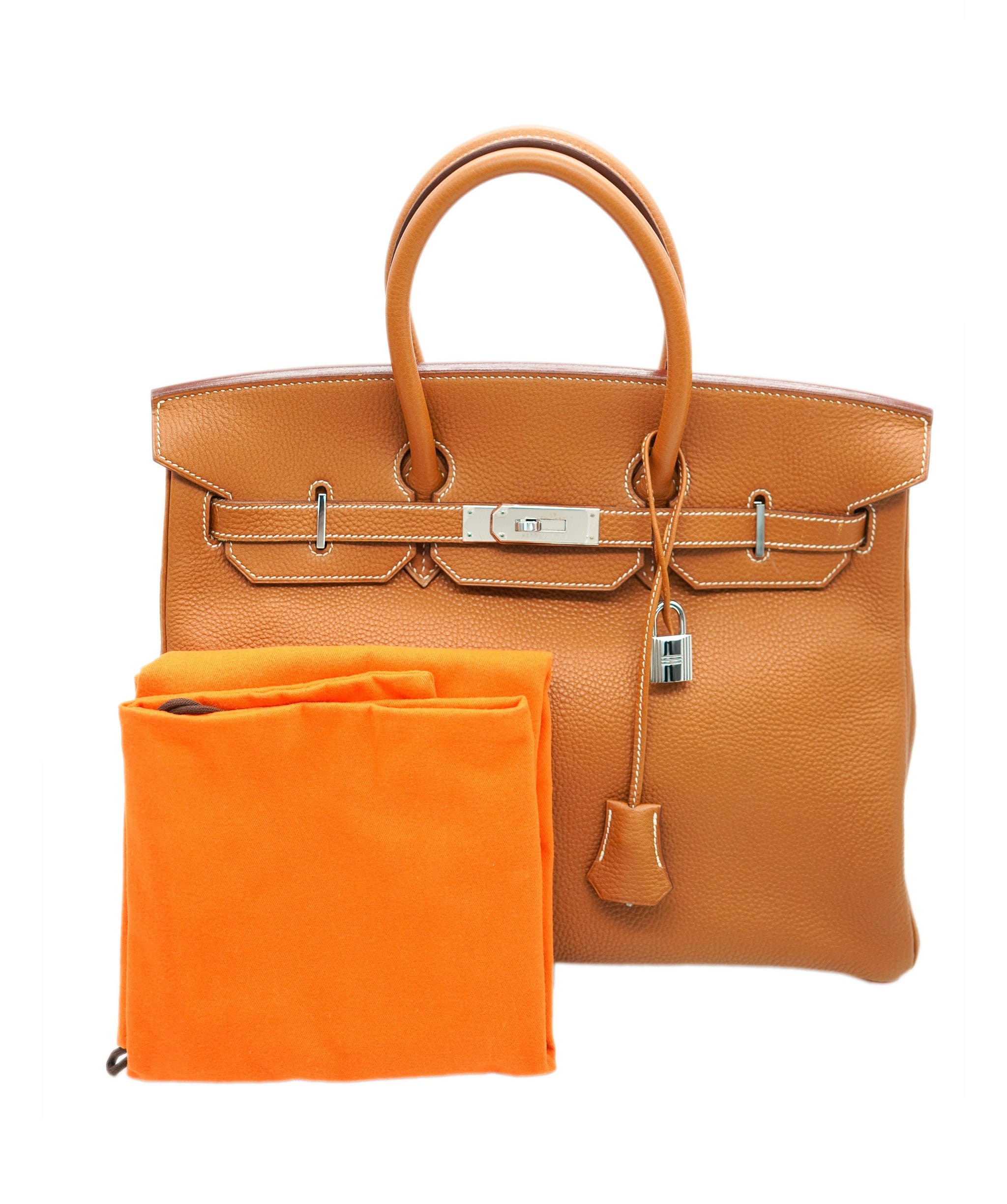 Hermès HERMES BIRKIN 35 GOLD COUCHEVEL HAND BAG 〇Z 90246979 DBXS0649